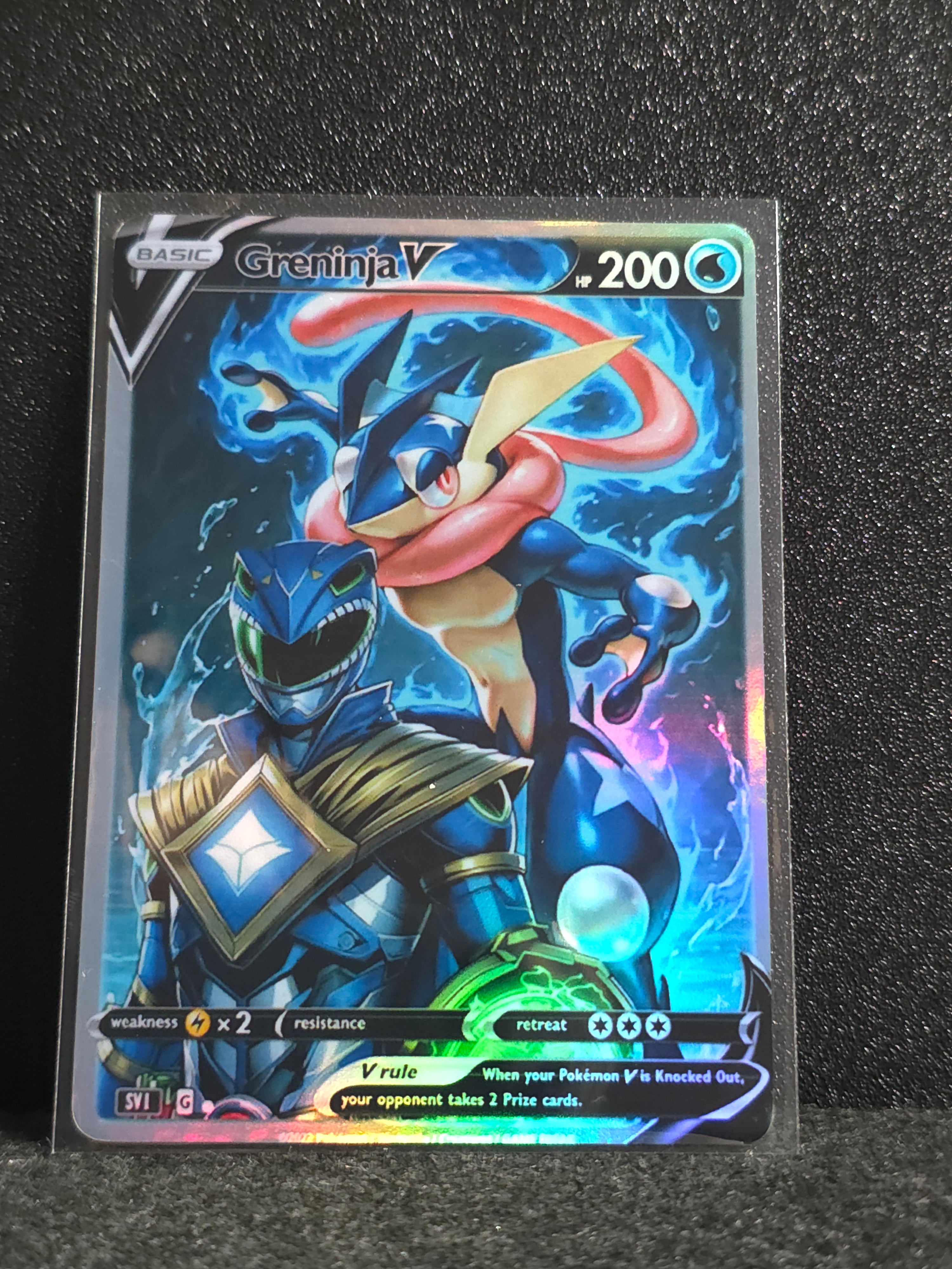 Greninja Blue Ranger Card Fan Art PTL 268