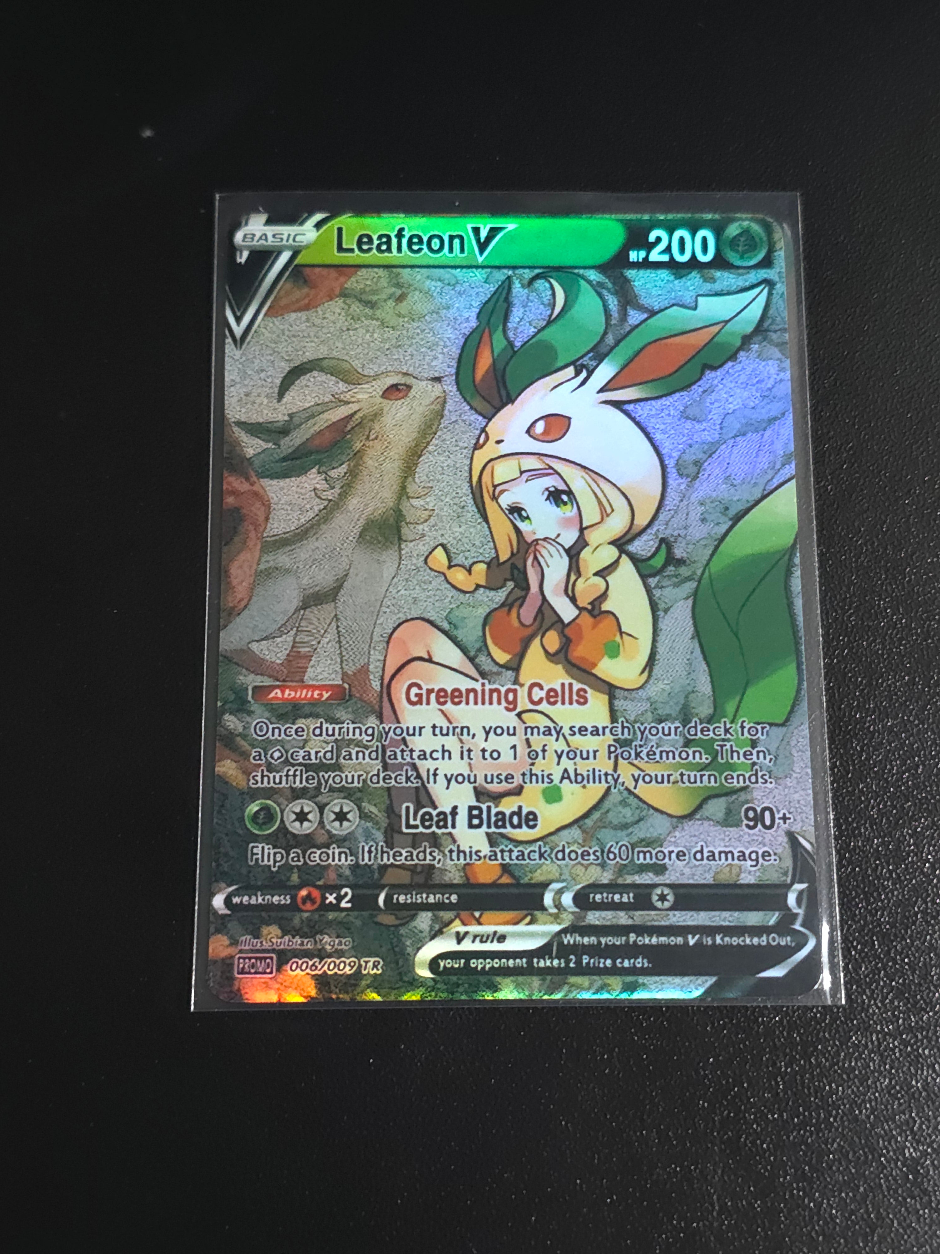Lillie Cosplay Leafeon Card *Fan Art** PTL 441