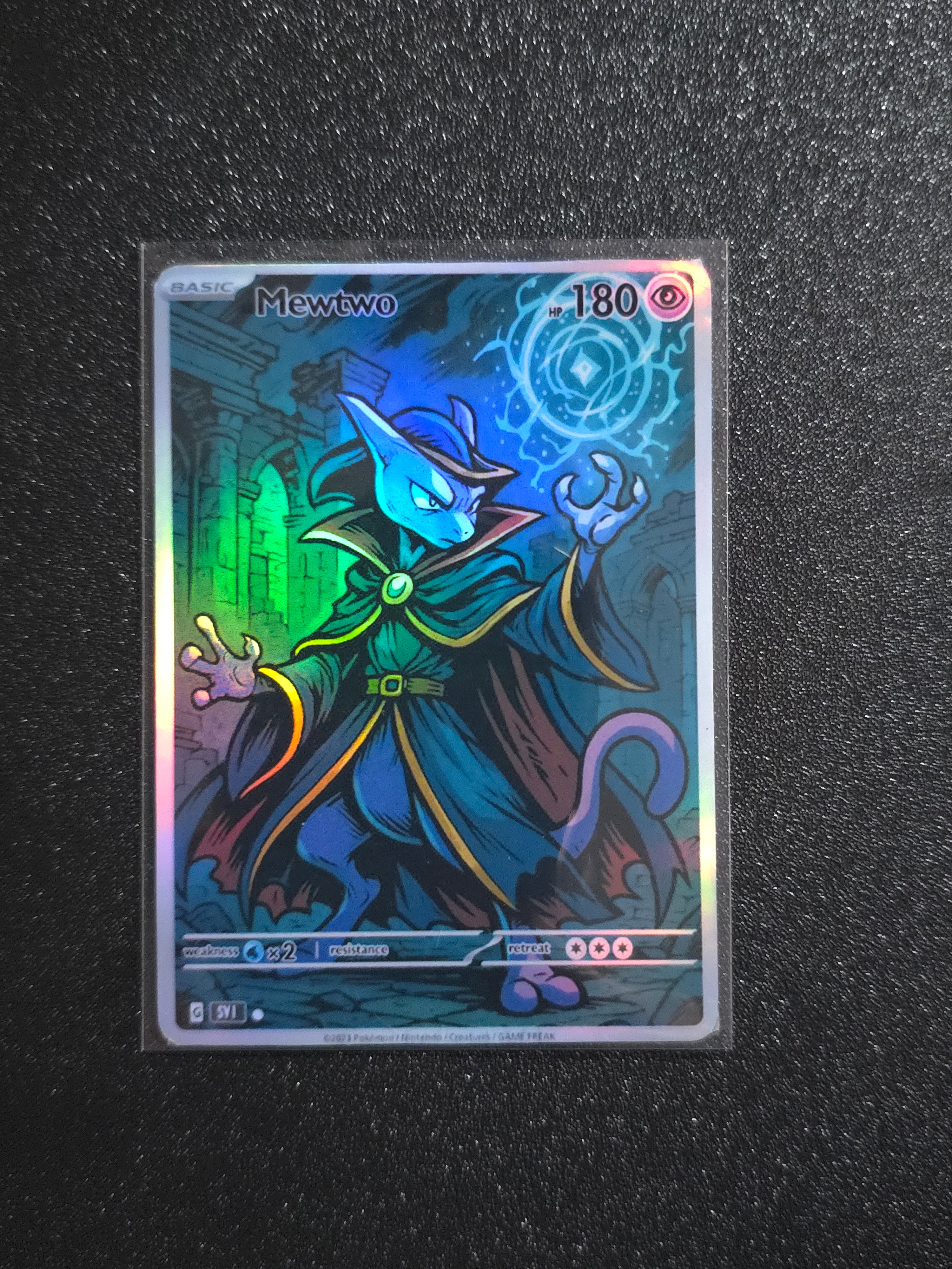 Mewtwo Fan Art Pokemon Card PTL 495