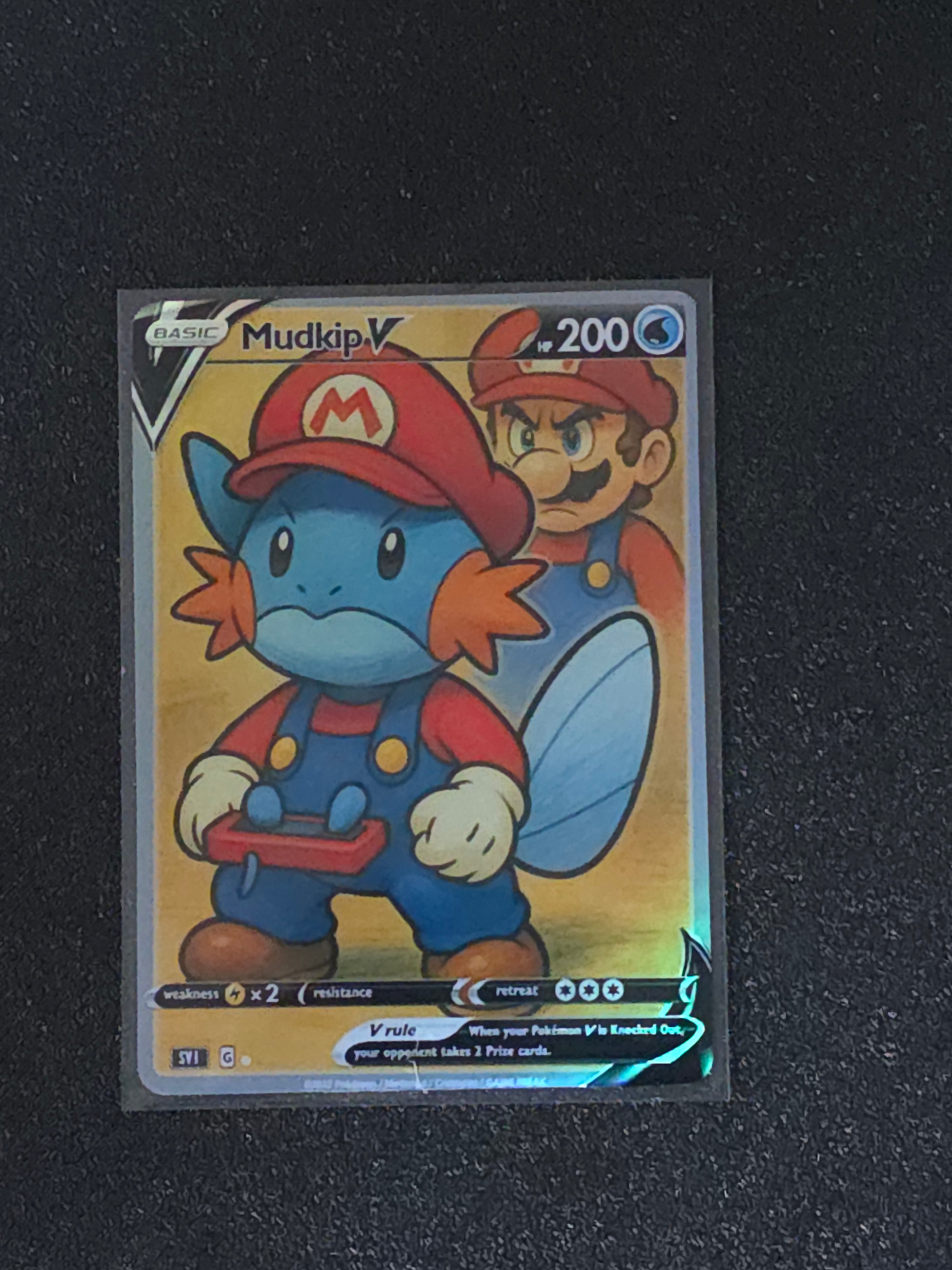 Mario Mudkip Fan Art Pokemon Card PTL 537