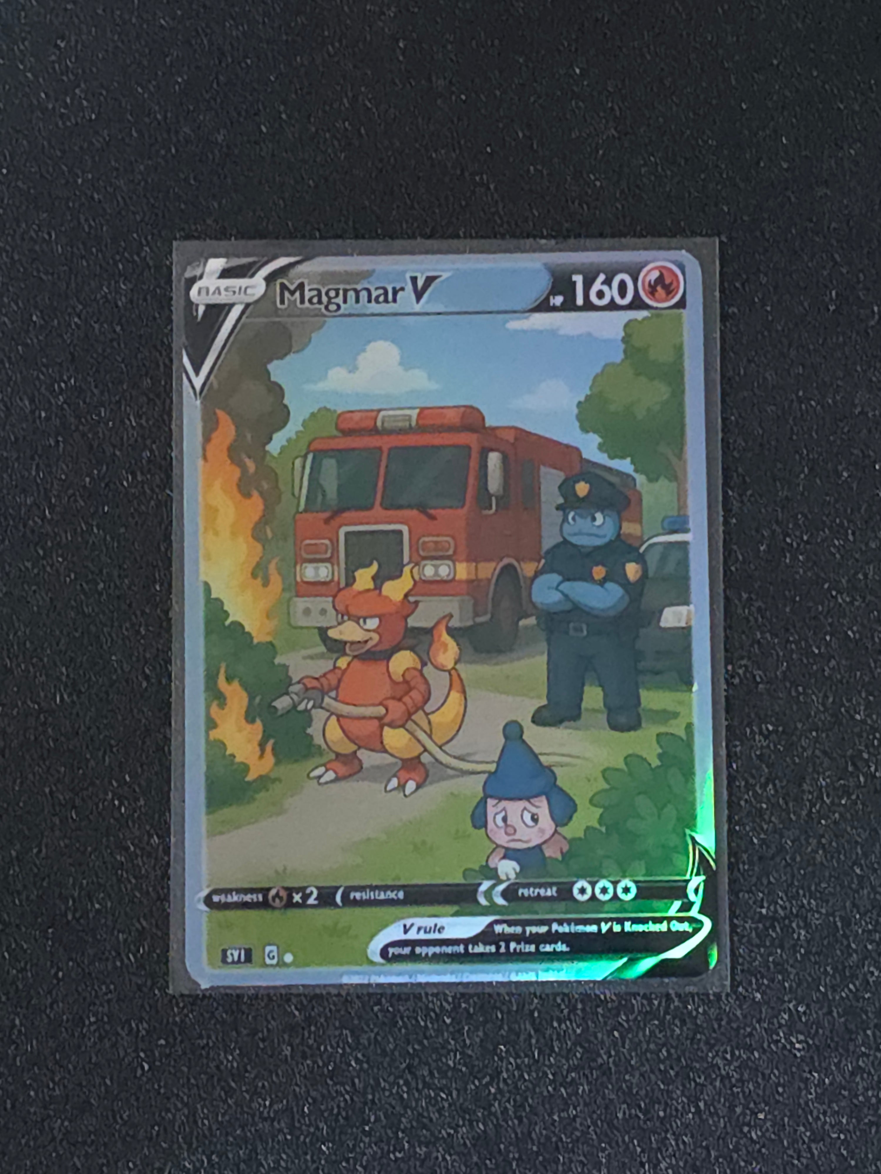 Magmar Machoke Fan Art Pokemon Card PTL 538