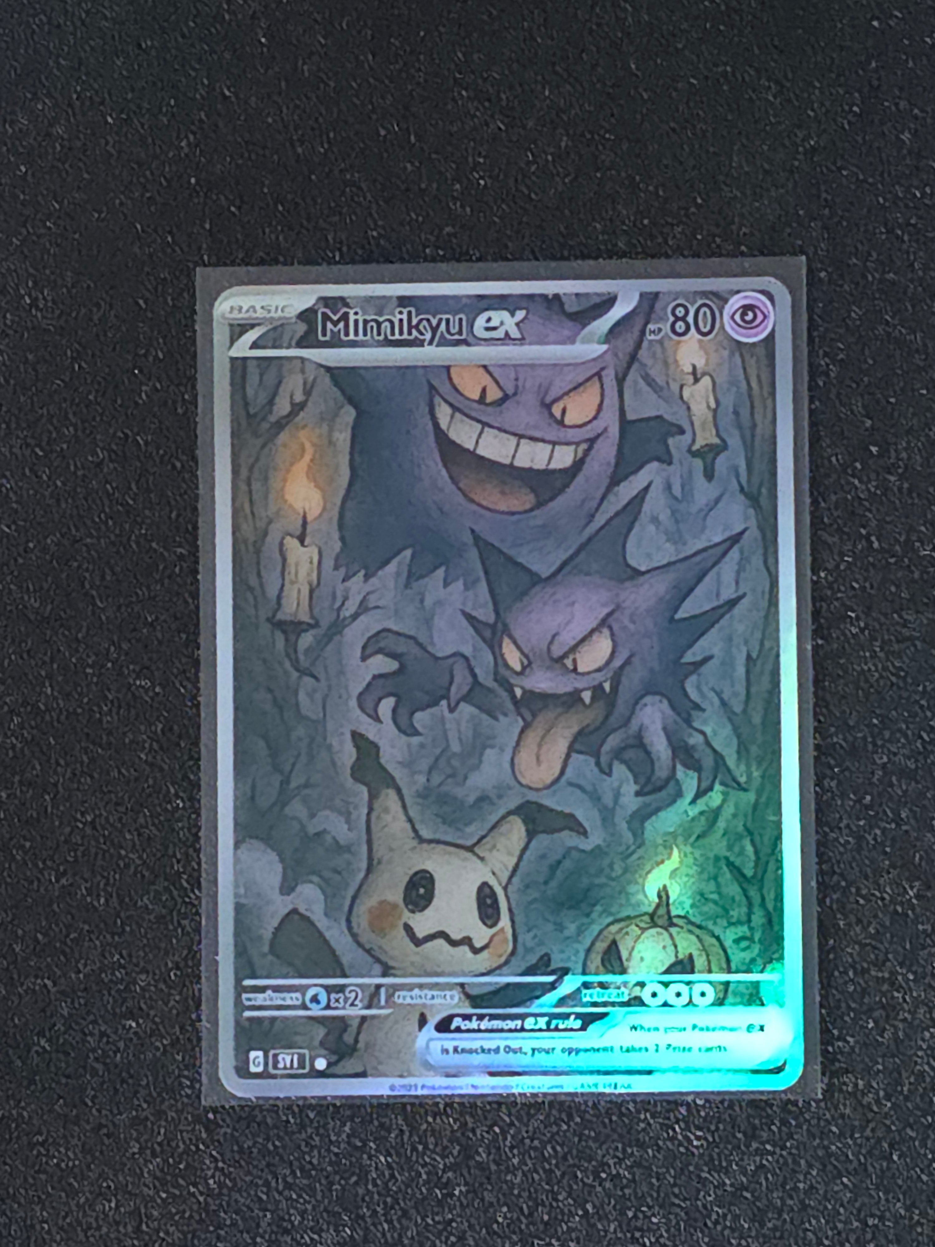 Haunter Gengar Mimikyu Fan Art Pokemon Card PTL 527
