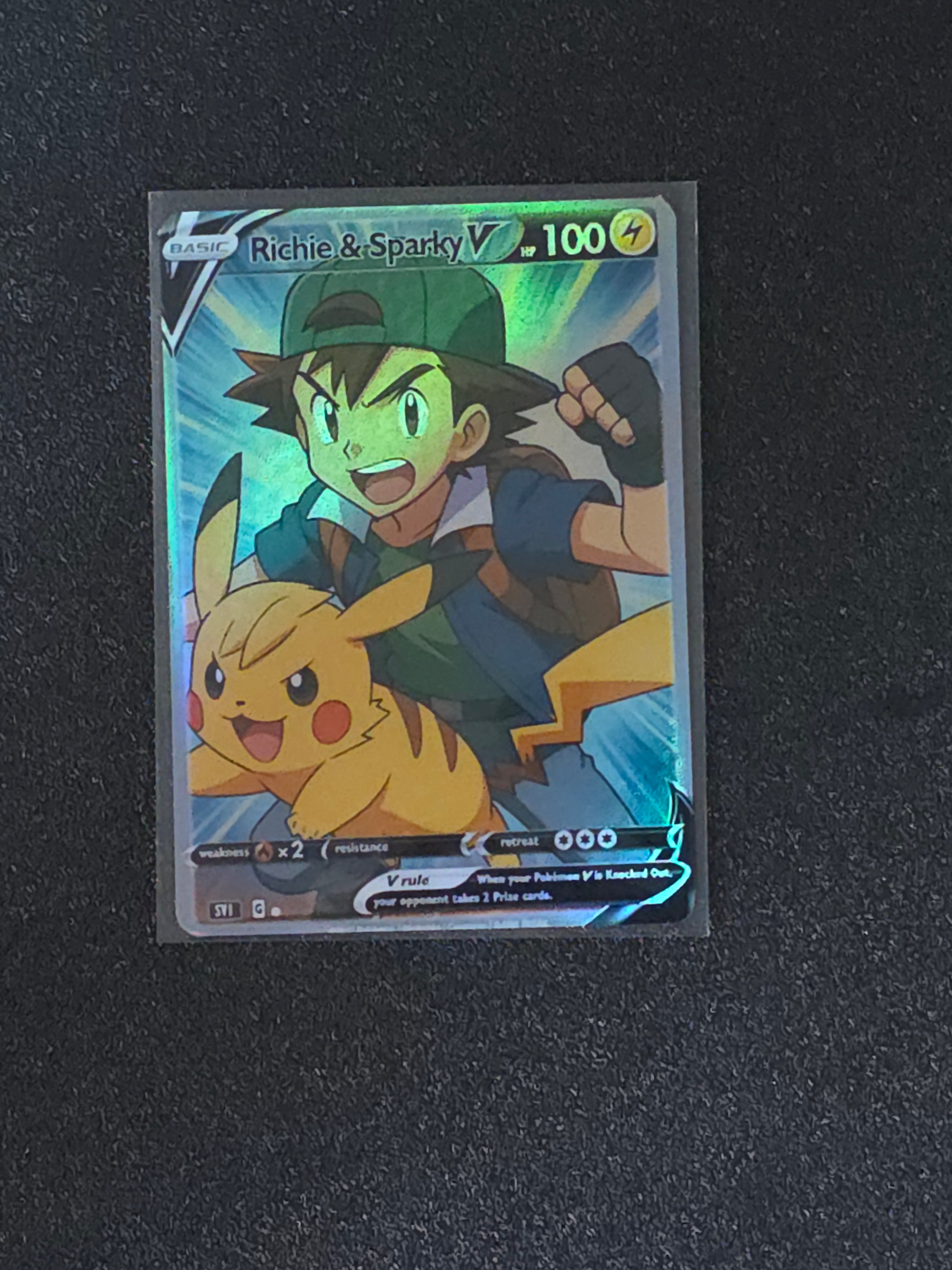 Richie's Pikachu Fan Art Pokemon Card PTL 588