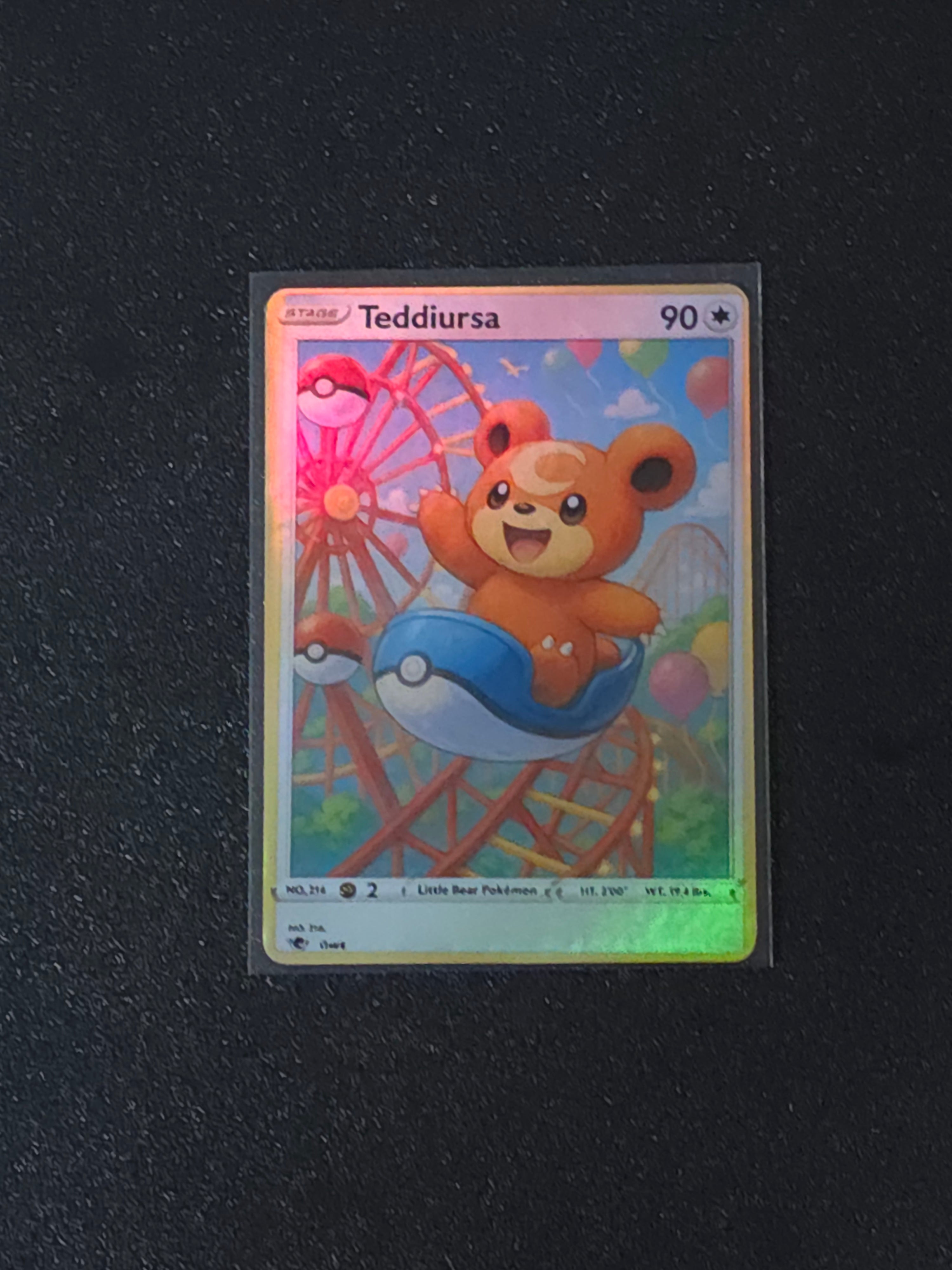 Teddiursa Fan Art Pokemon Card PTL 609