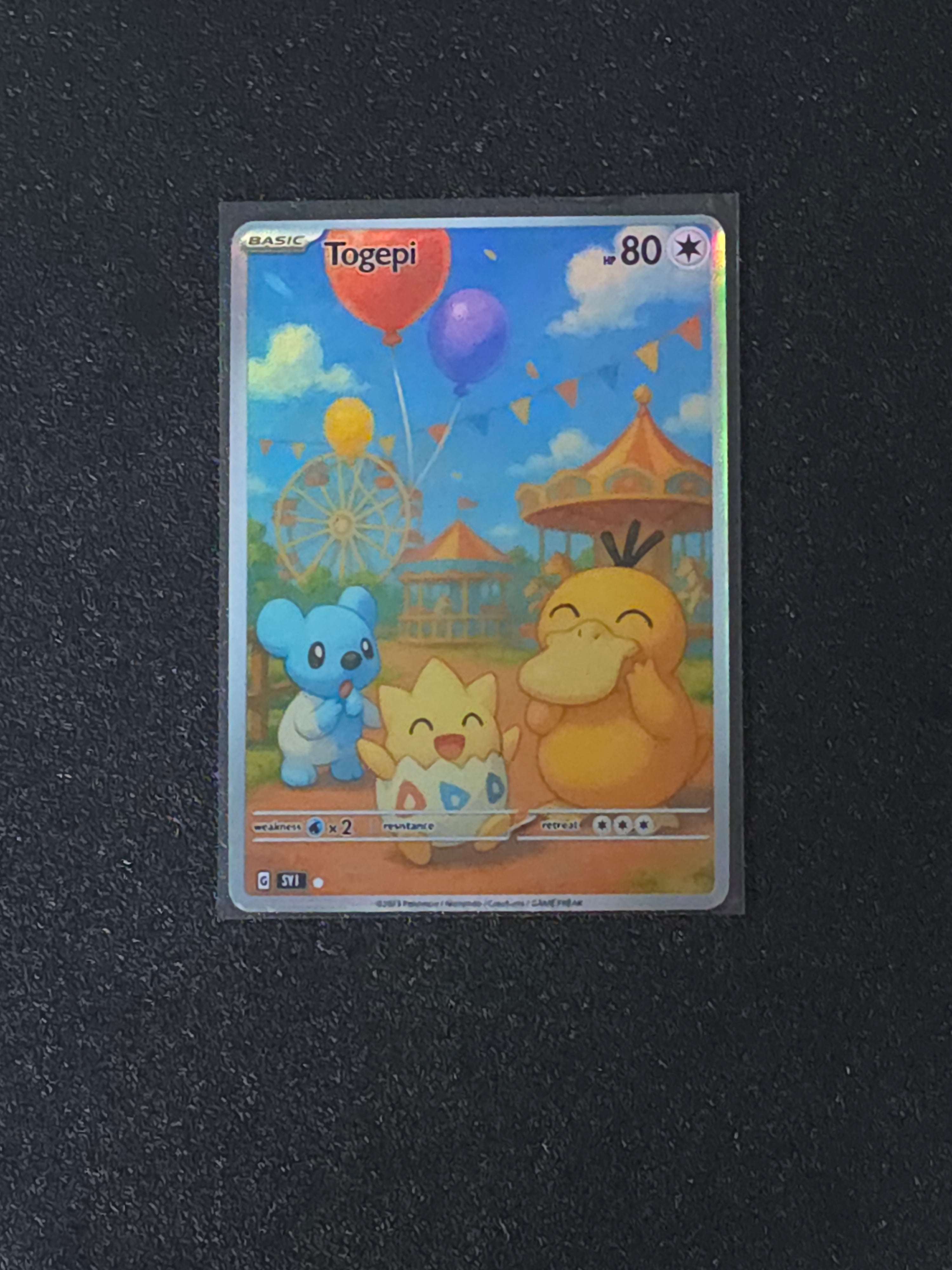 Togepi Psyduck Cubchoo Fan Art Pokemon Card PTL 597