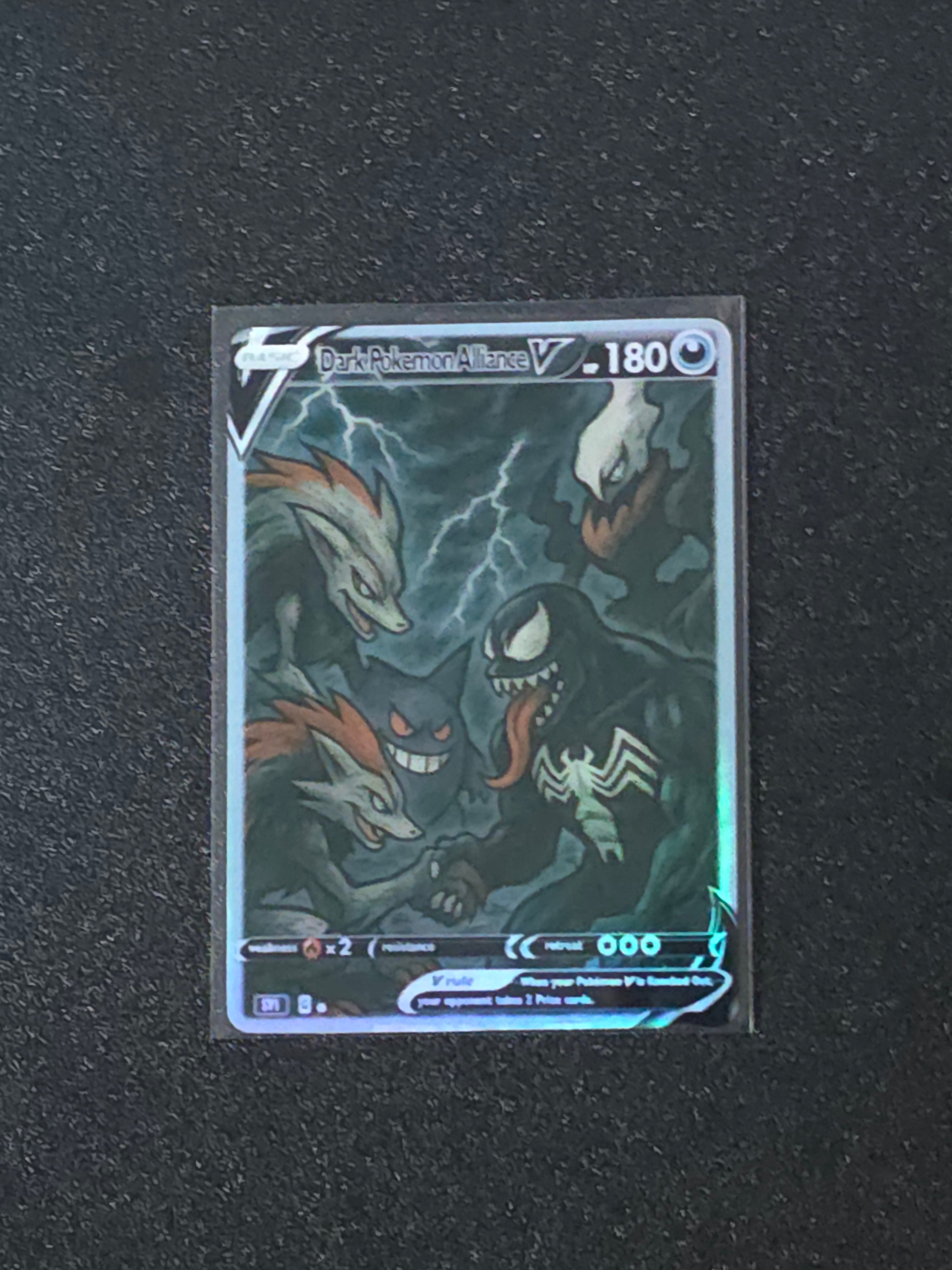 Venom Darkrai Gengar Zeraora Fan Art Pokemon Card PTL 640