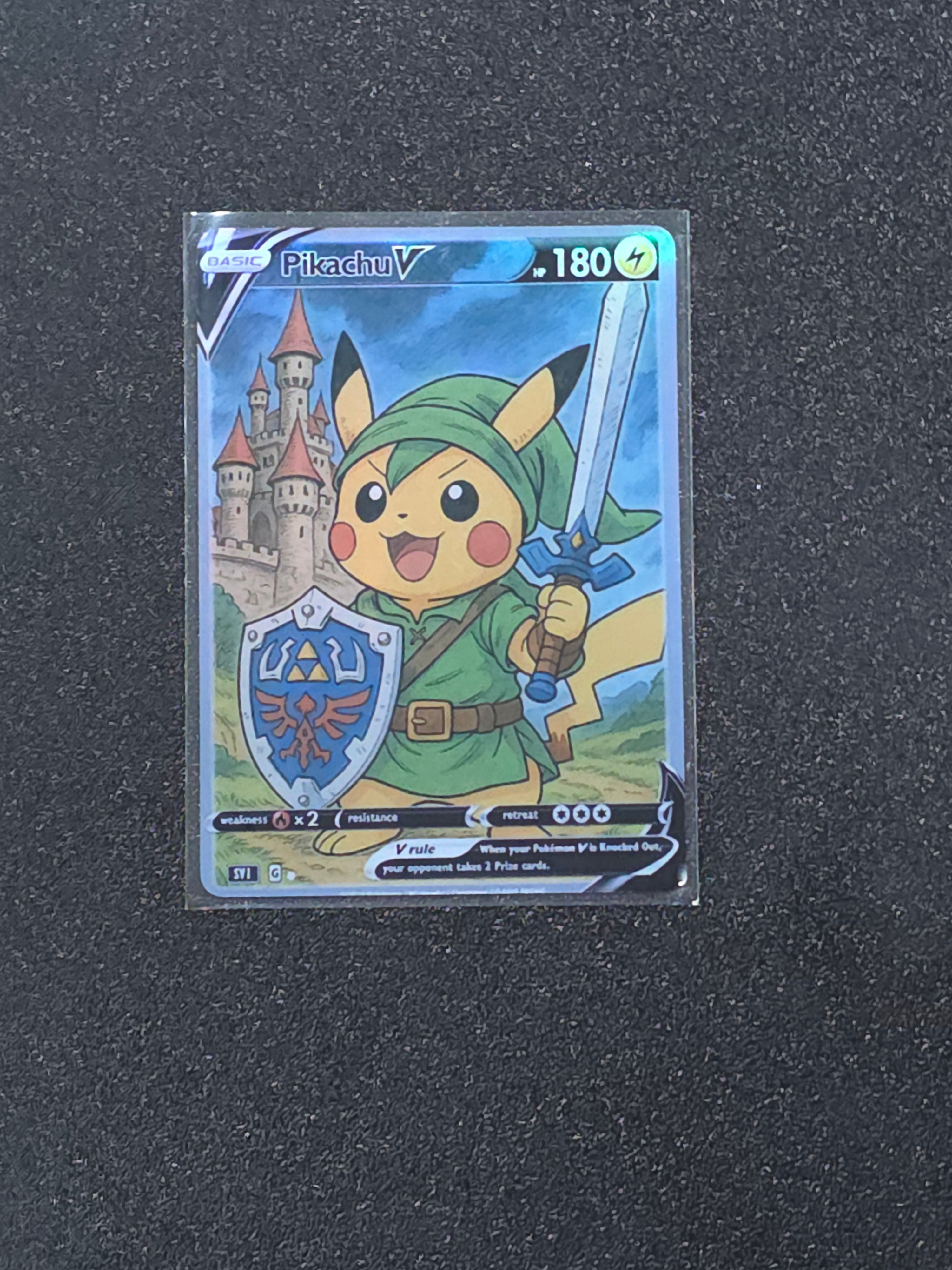 Link Pikachu Fan Art Pokemon Card PTL 805