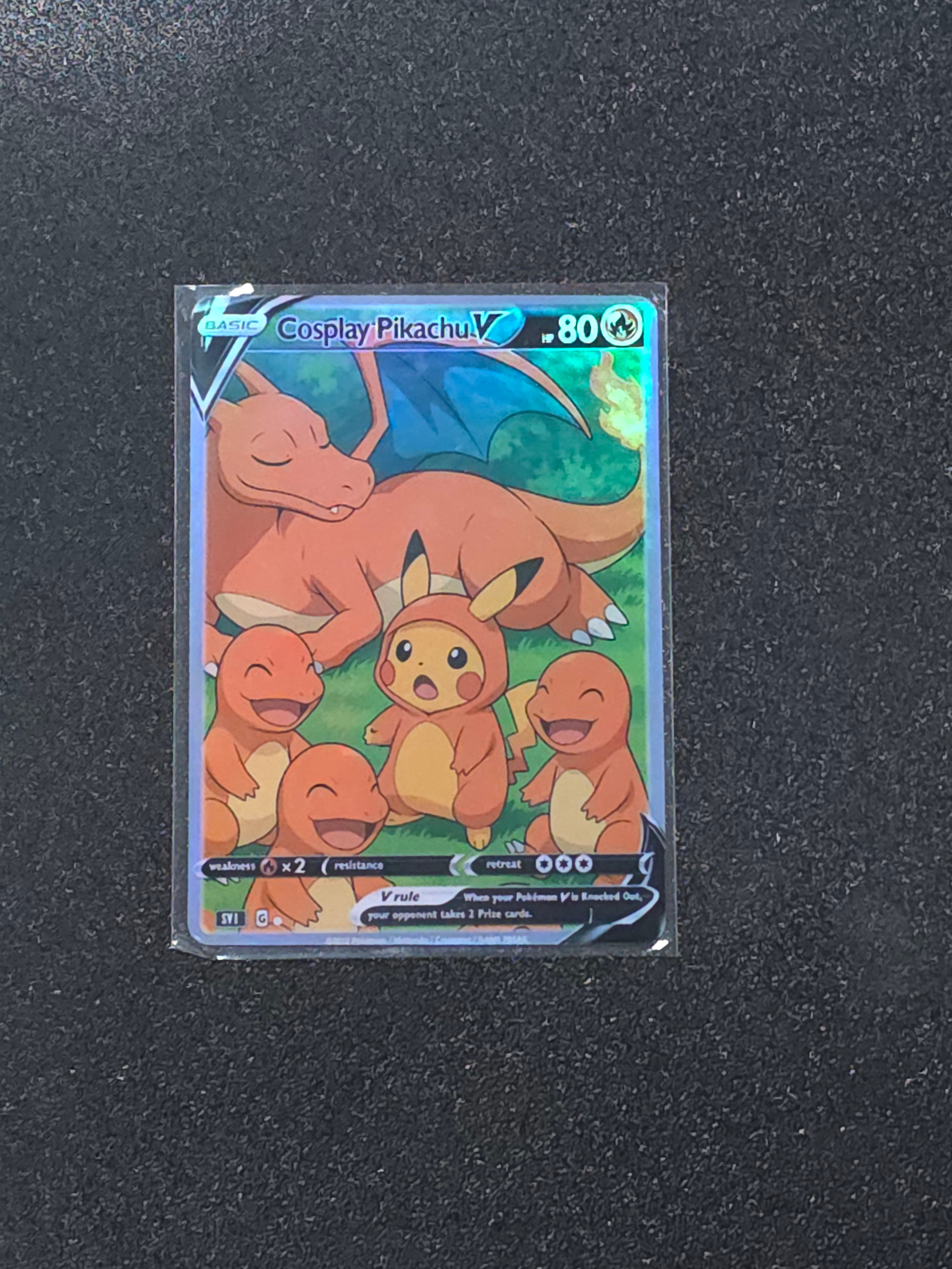 Pikachu Charmander Charizard Fan Art Pokemon Card PTL 807