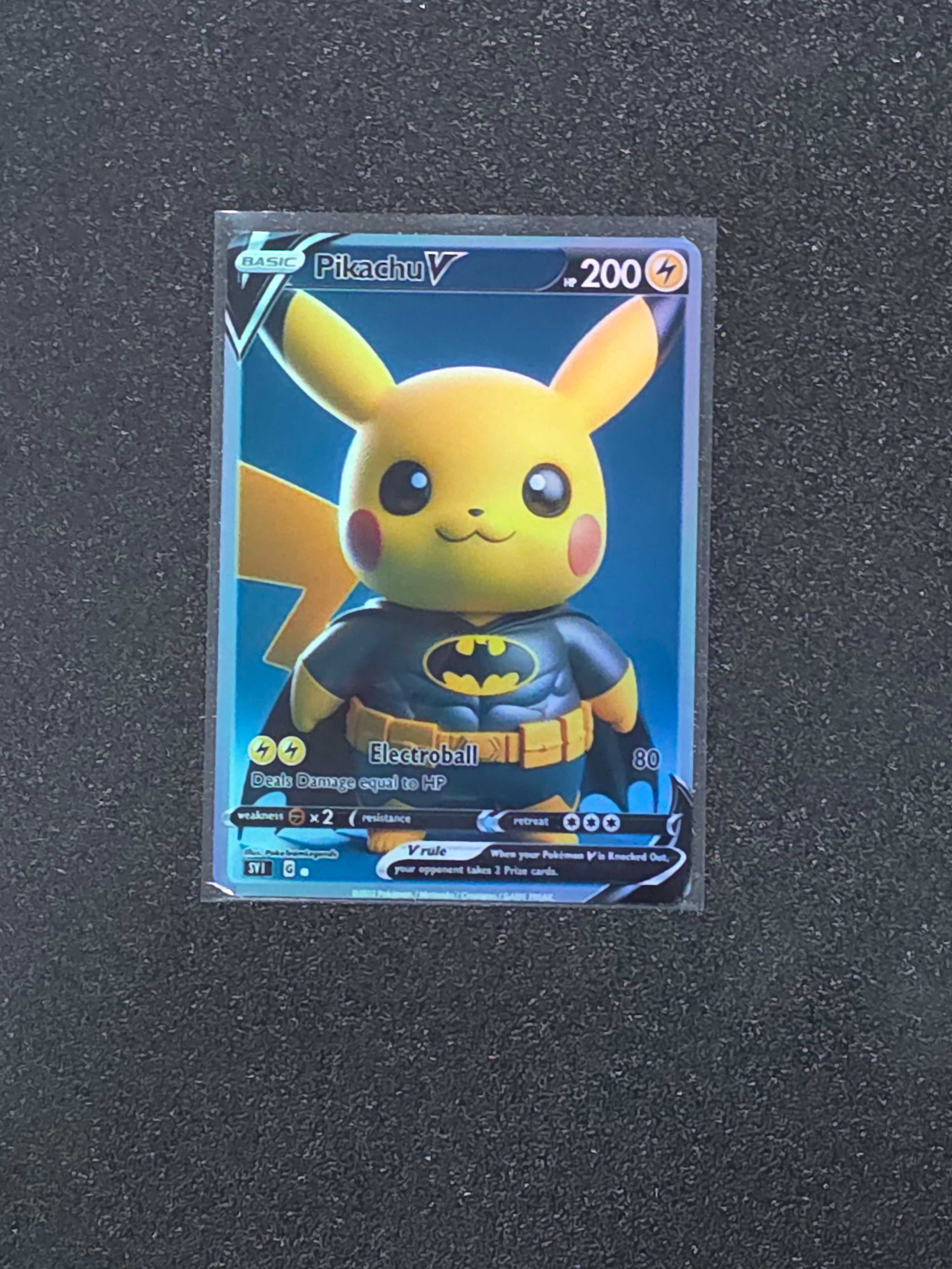Batman Pikachu Fan Art Pokemon Card PTL 822