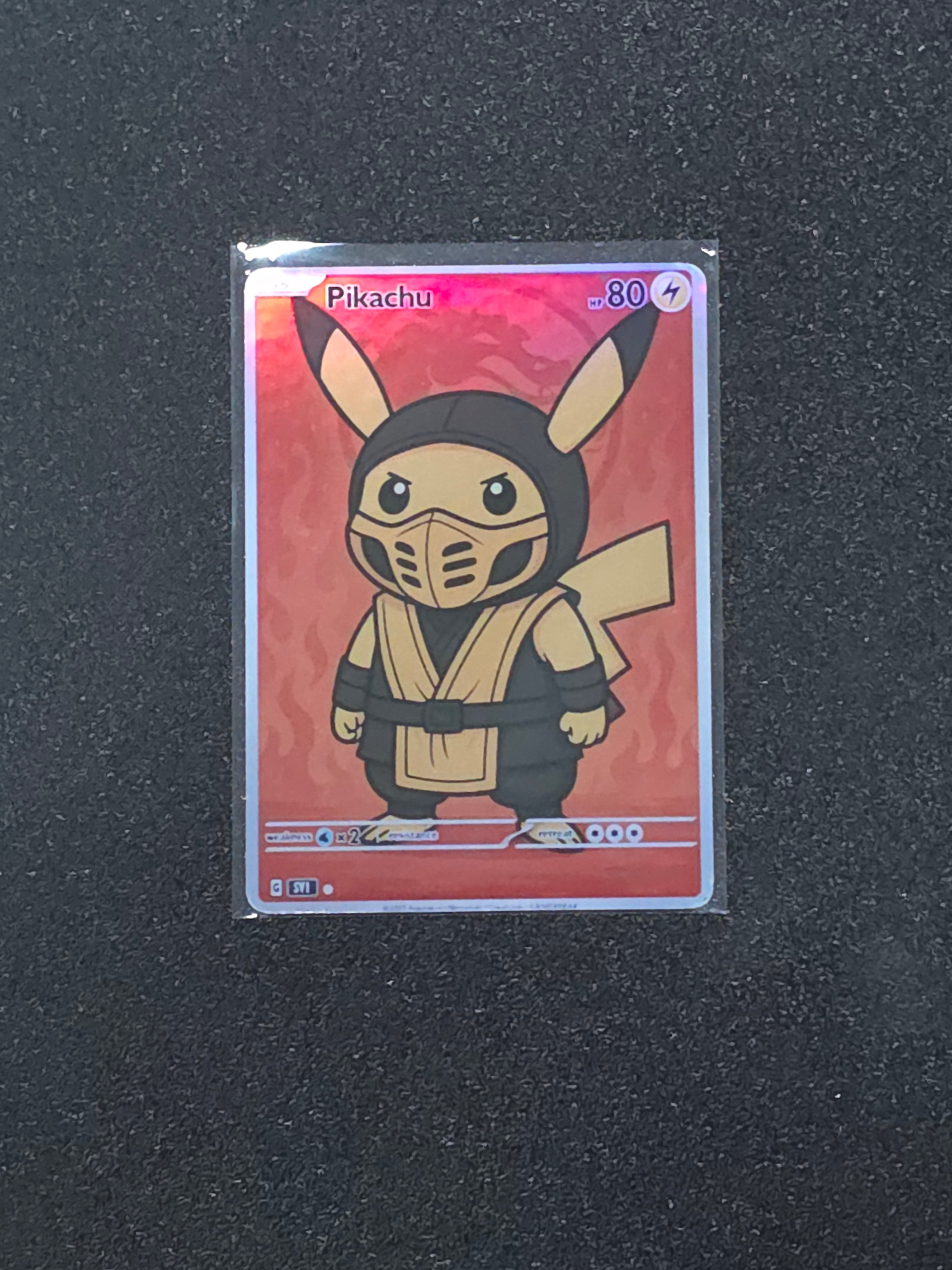 Scorpion Pikachu Fan Art Pokemon Card PTL 833