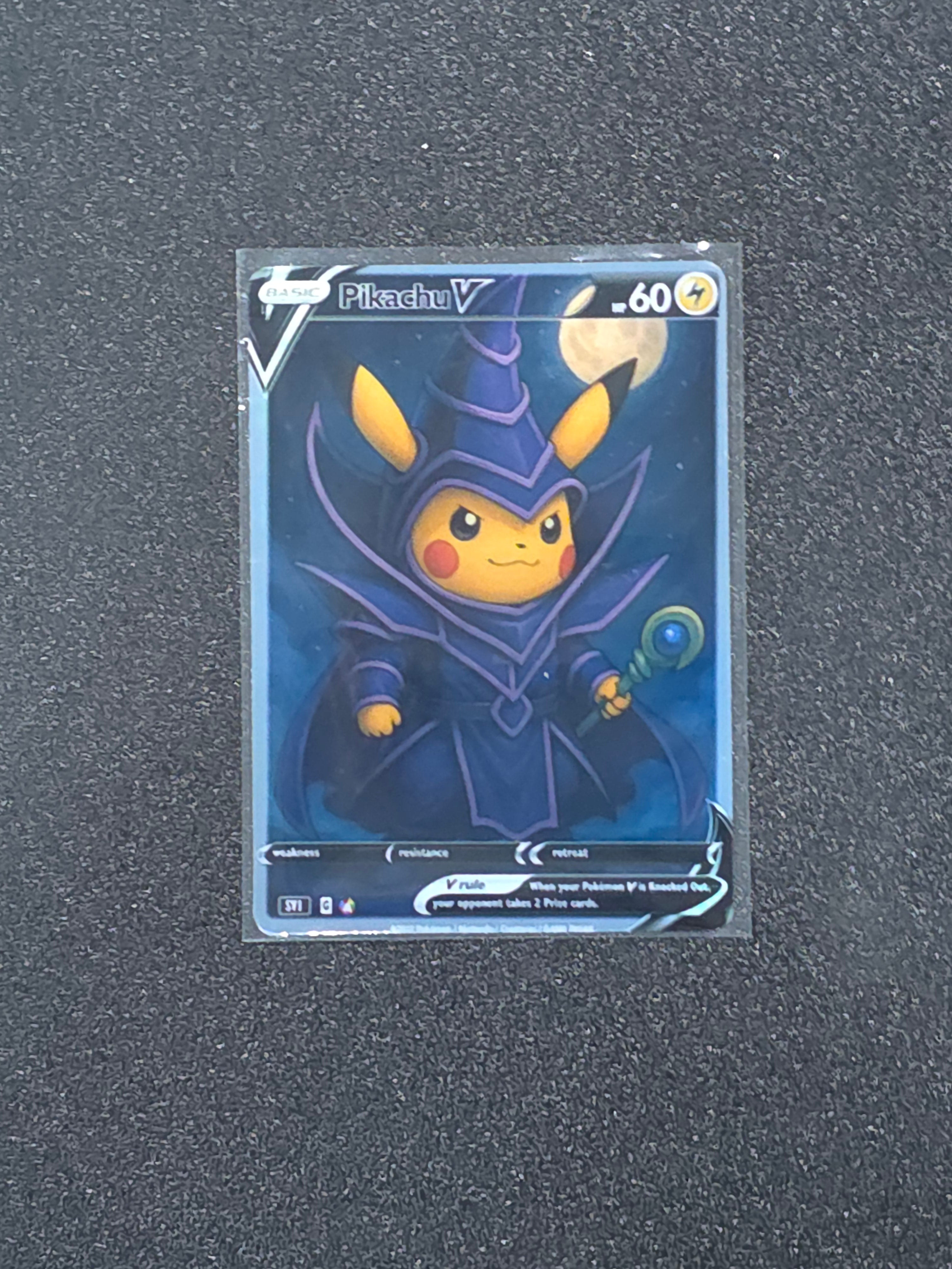 Dark Magician Pikachu Fan Art Pokemon Card PTL 839