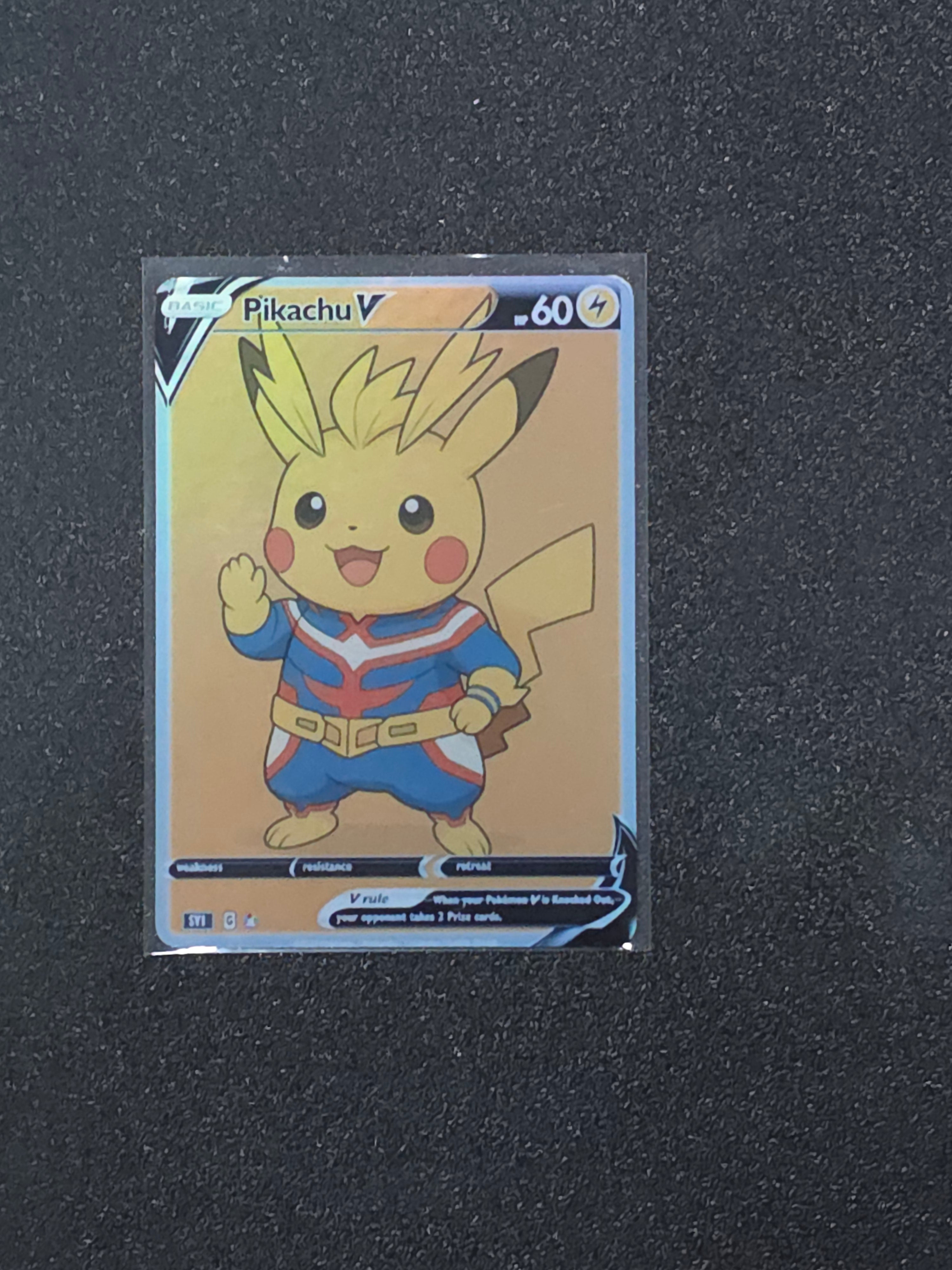 All Might Pikachu Fan Art Pokemon Card PTL 840