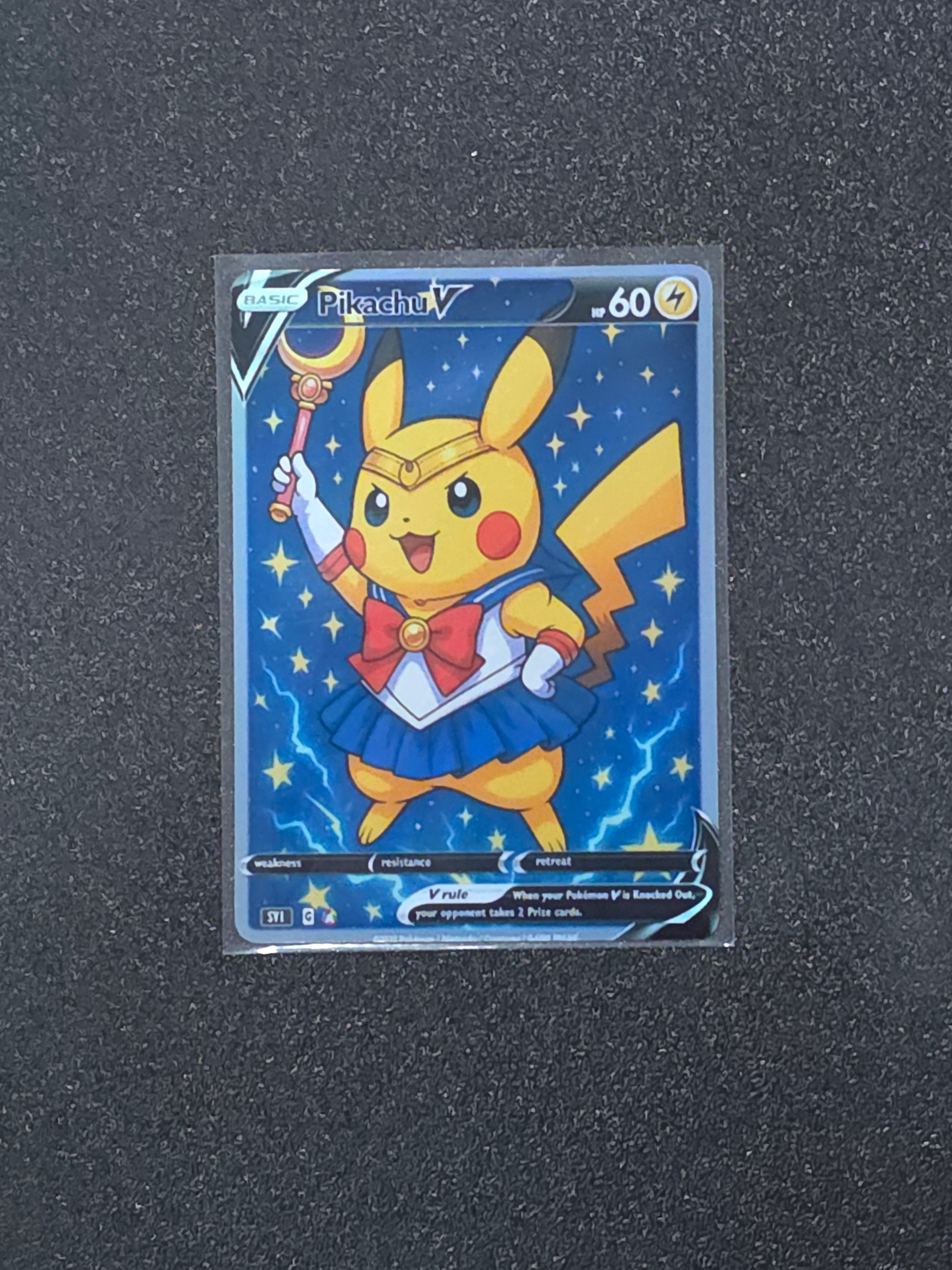 Sailor Moon Pikachu Fan Art Pokemon Card PTL 844