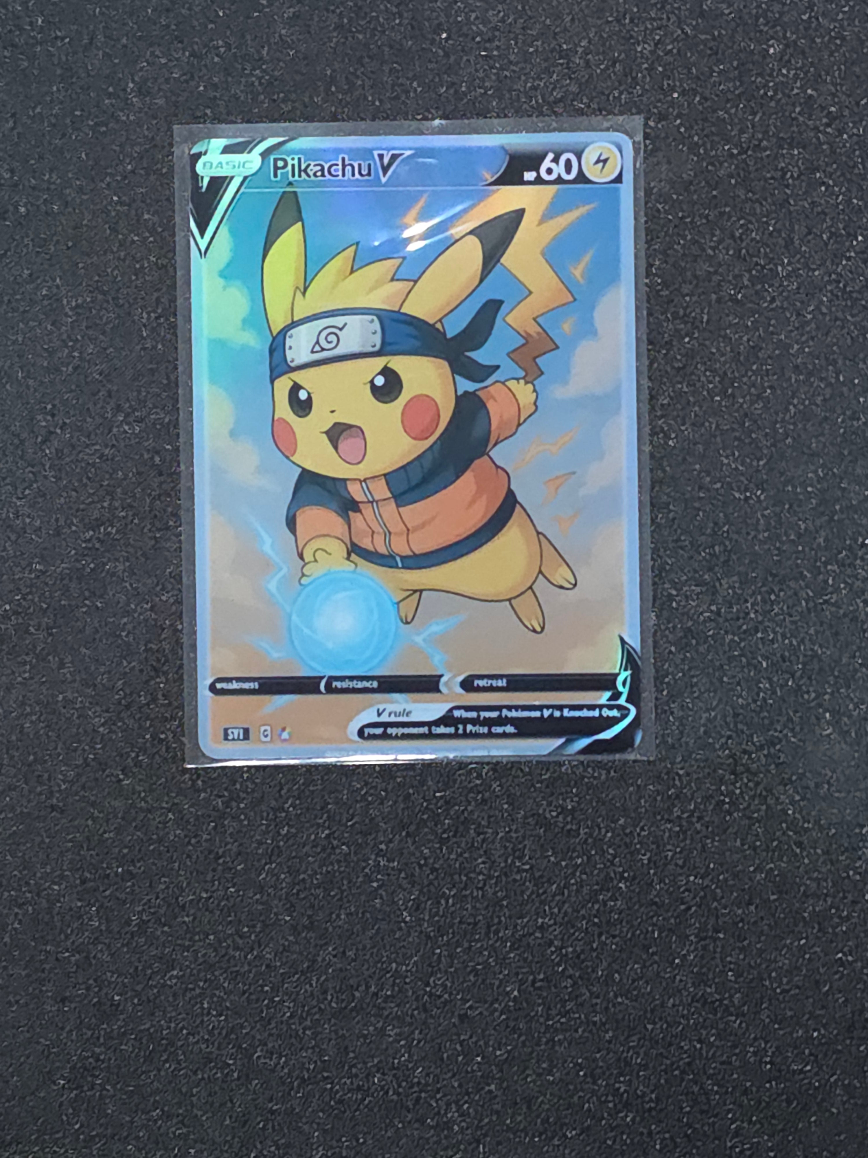 Naruto Pikachu Fan Art Pokemon Card PTL 848