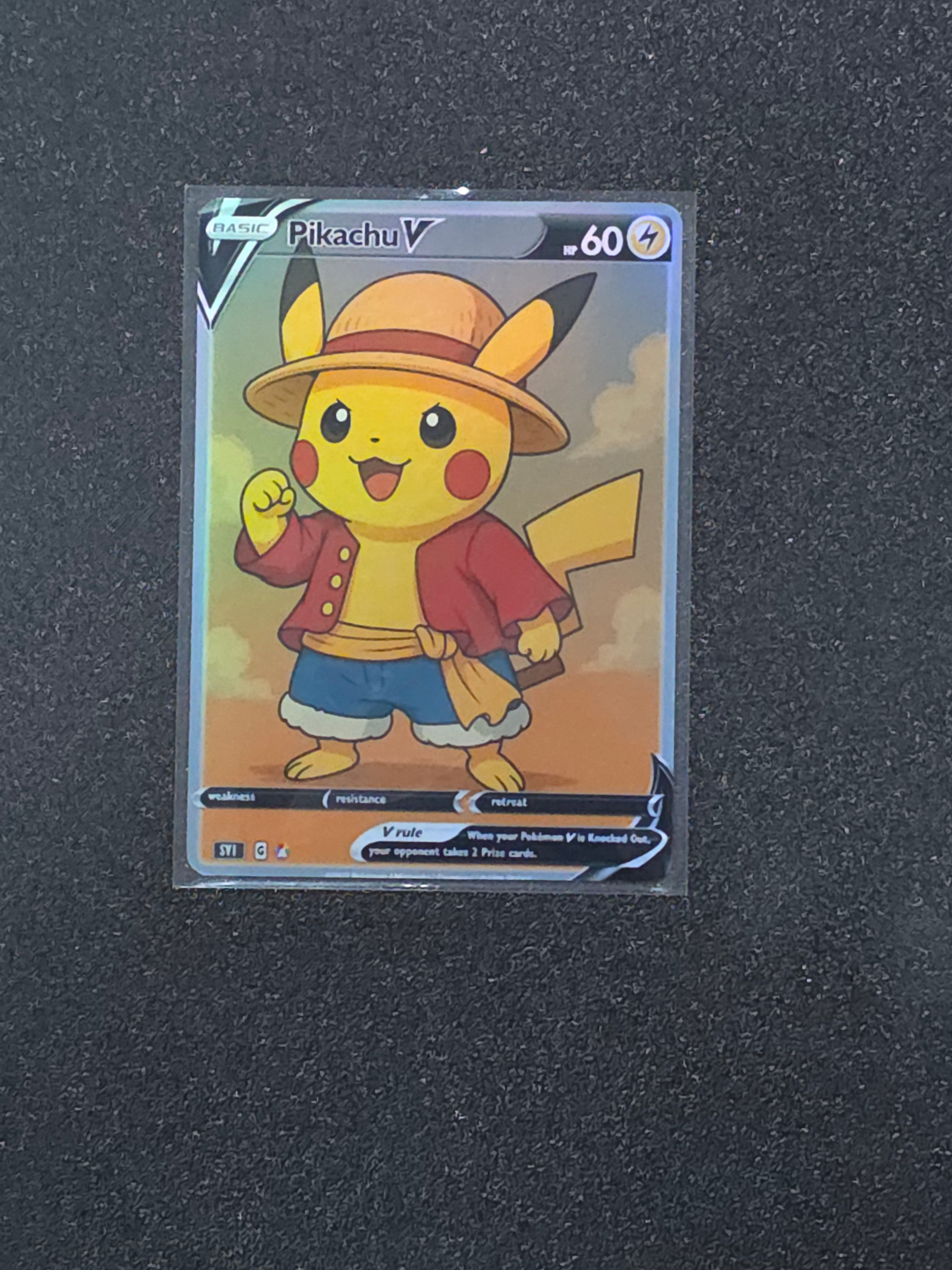 One Piece Pikachu Fan Art Pokemon Card PTL 849