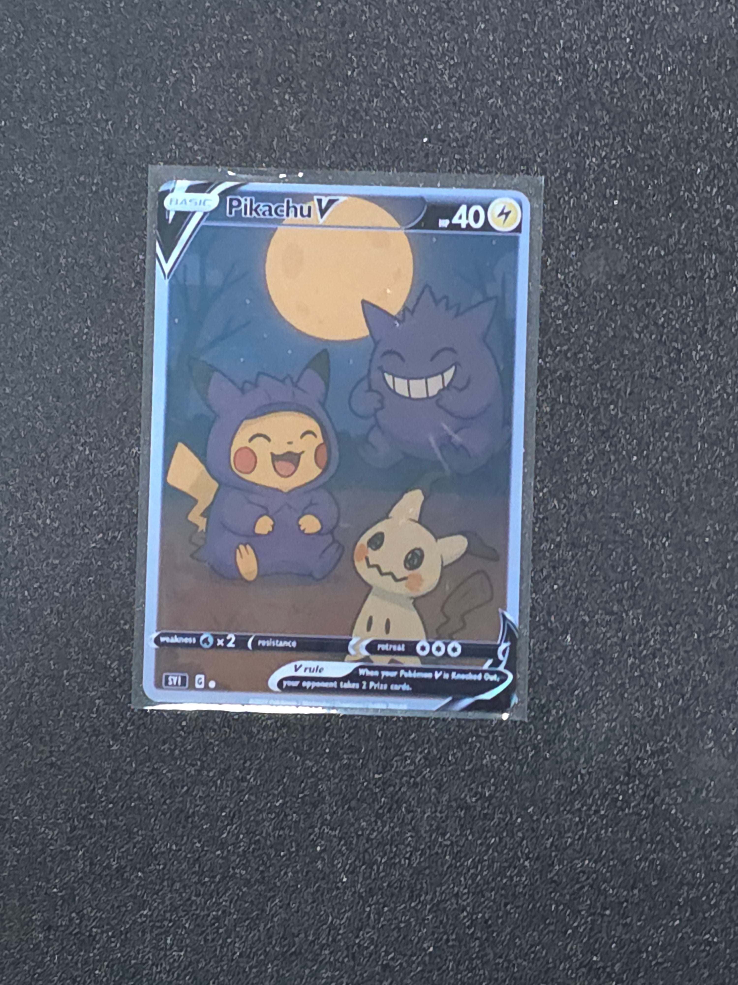 Pikachu Gengar Mimikyu Fan Art Pokemon Card PTL 856