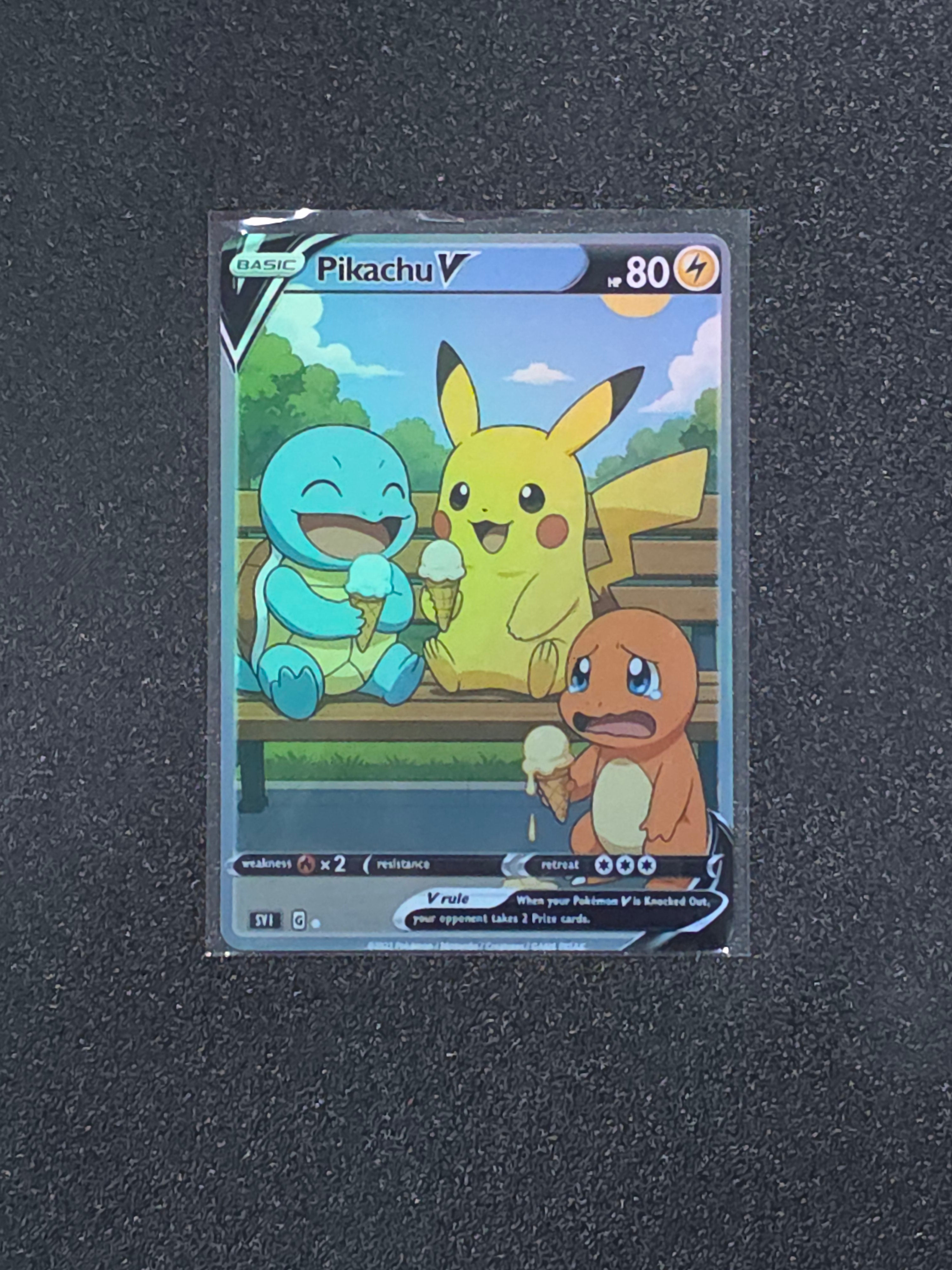 Pikachu Charmander Squirtle Fan Art Pokemon Card PTL 872