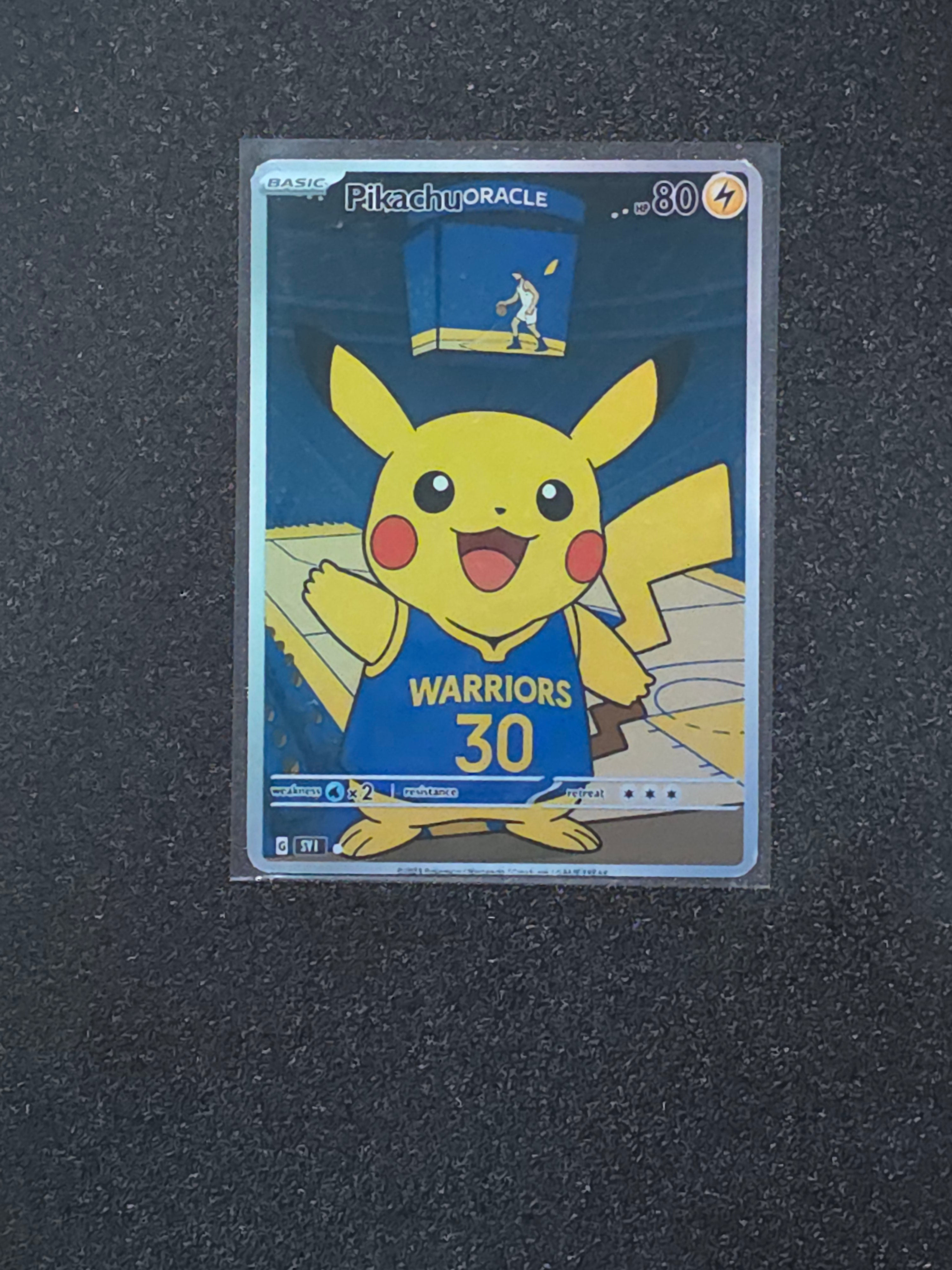 Golden State Warriors Pikachu Fan Art Pokemon Card PTL 896
