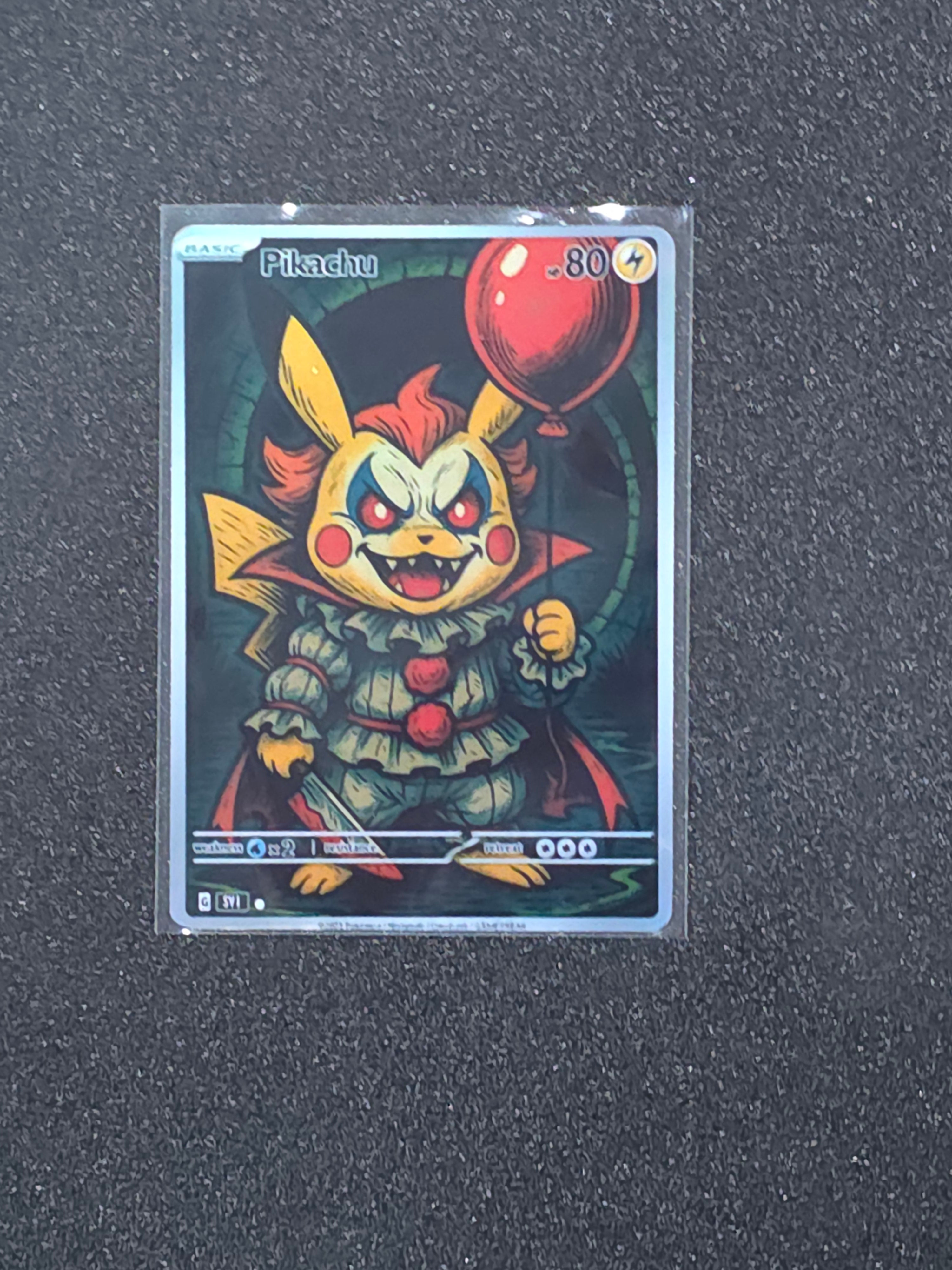 Pennywise Pikachu Fan Art Pokemon Card PTL 902