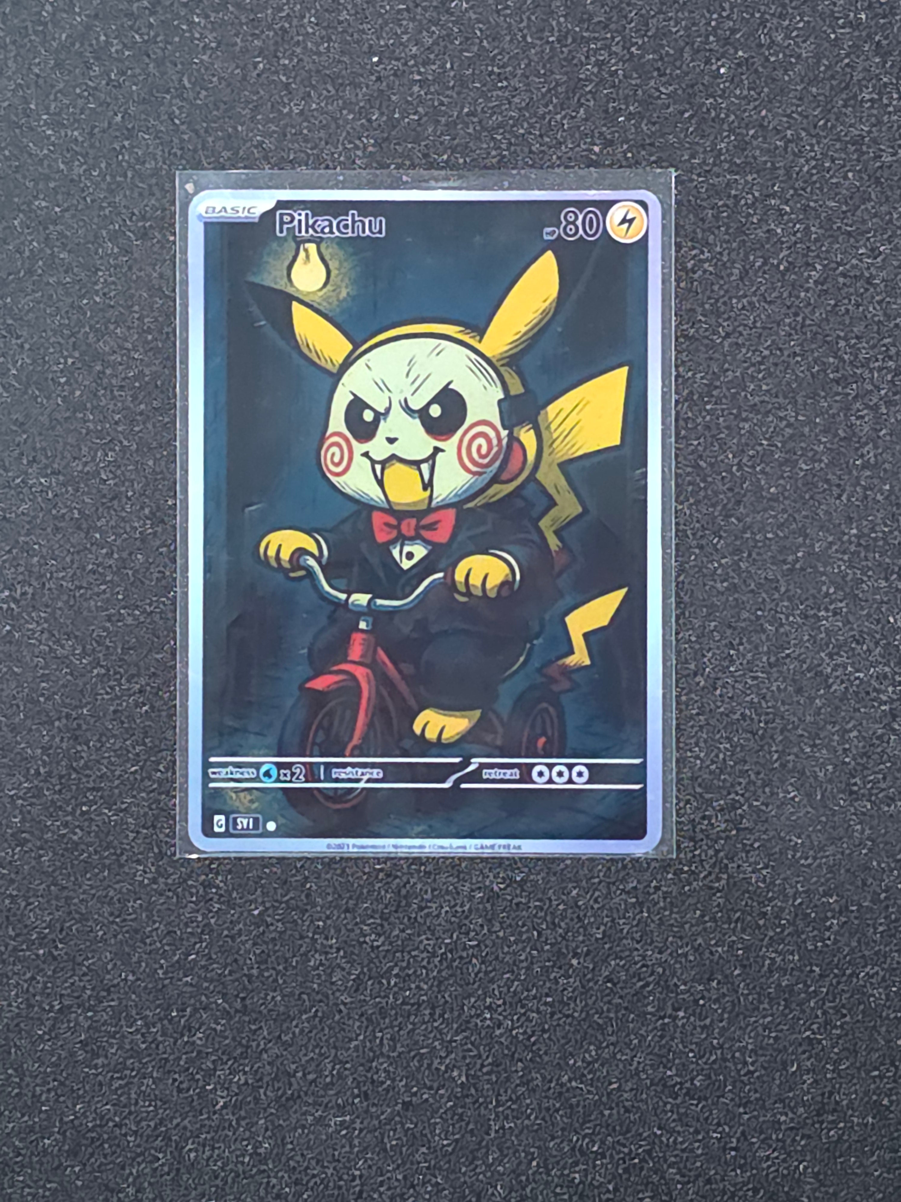 Jigsaw Pikachu Fan Art Pokemon Card PTL 906