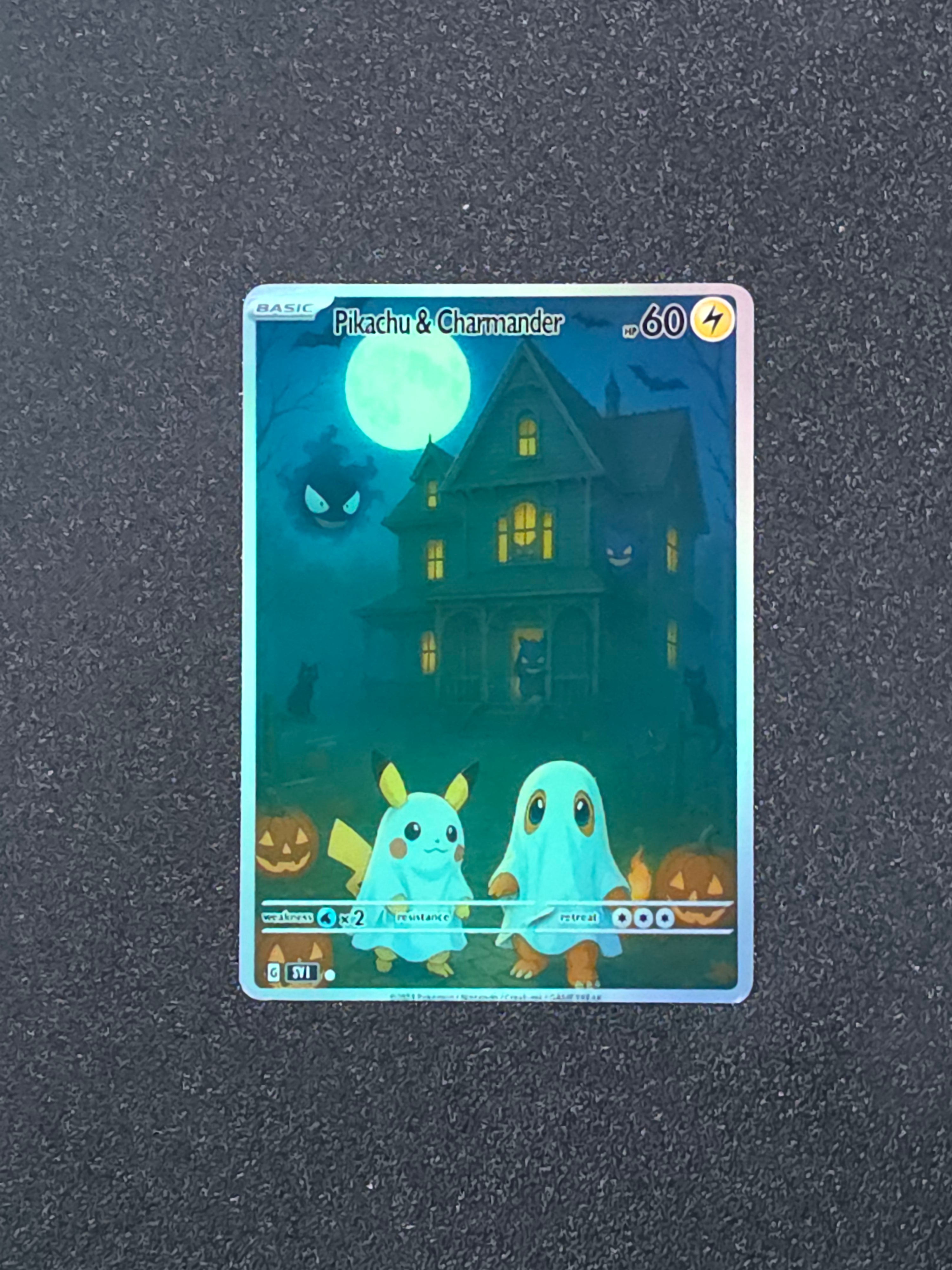 Pikachu Charmander Fan Art Pokemon Card PTL 914