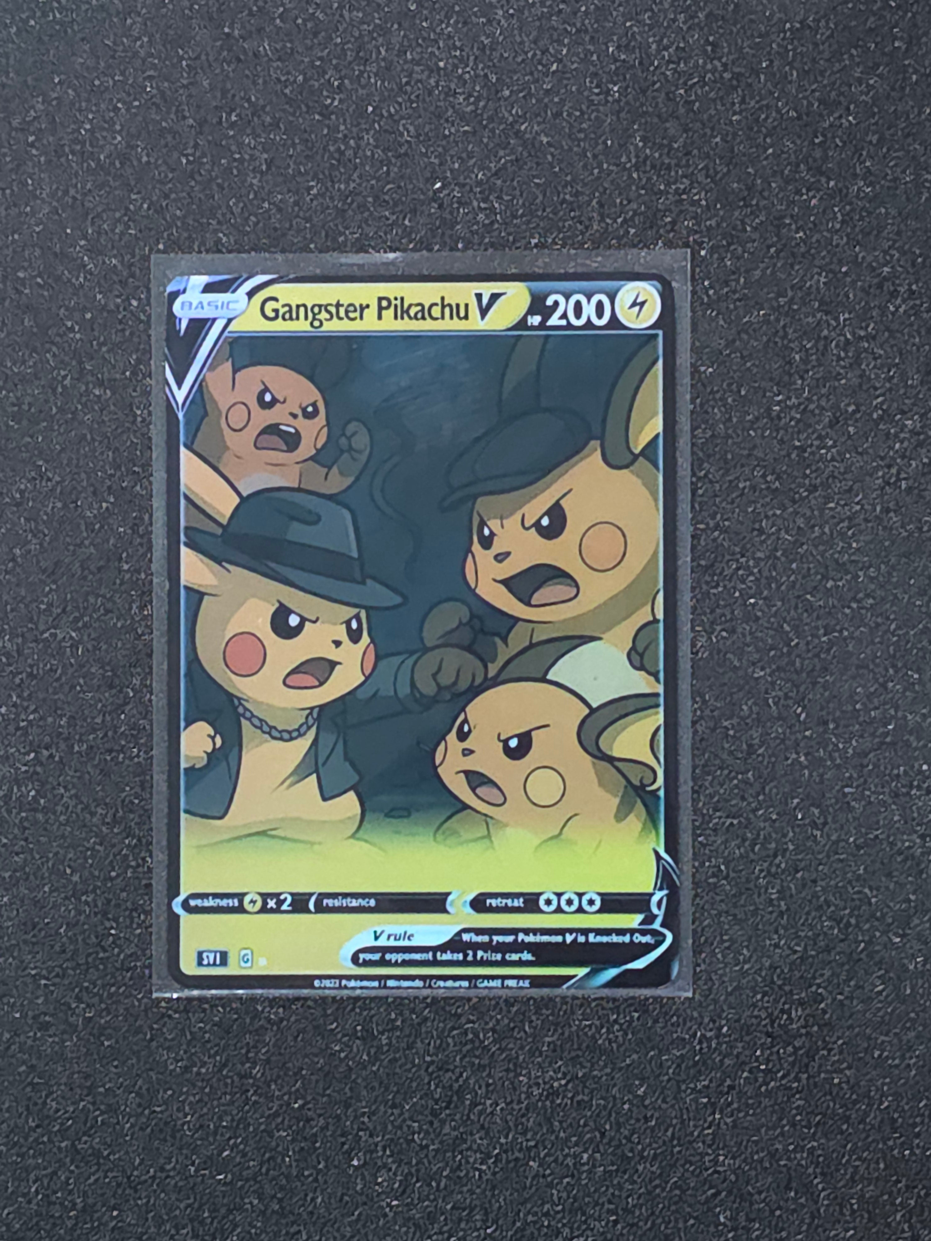 Pikachu Raichu Fan Art Pokemon Card PTL 964