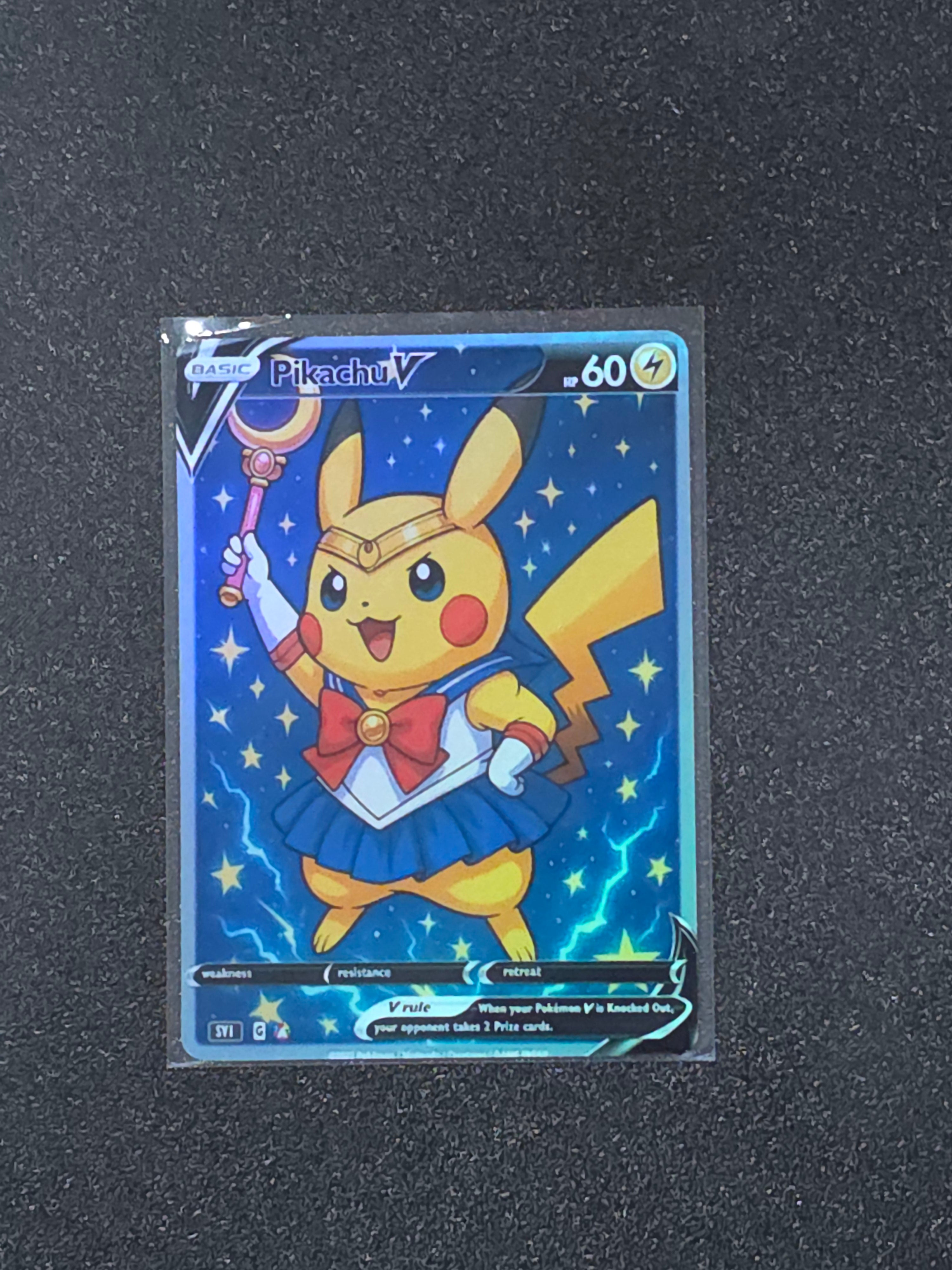 Sailor Moon Pikachu Fan Art Pokemon Card PTL 977