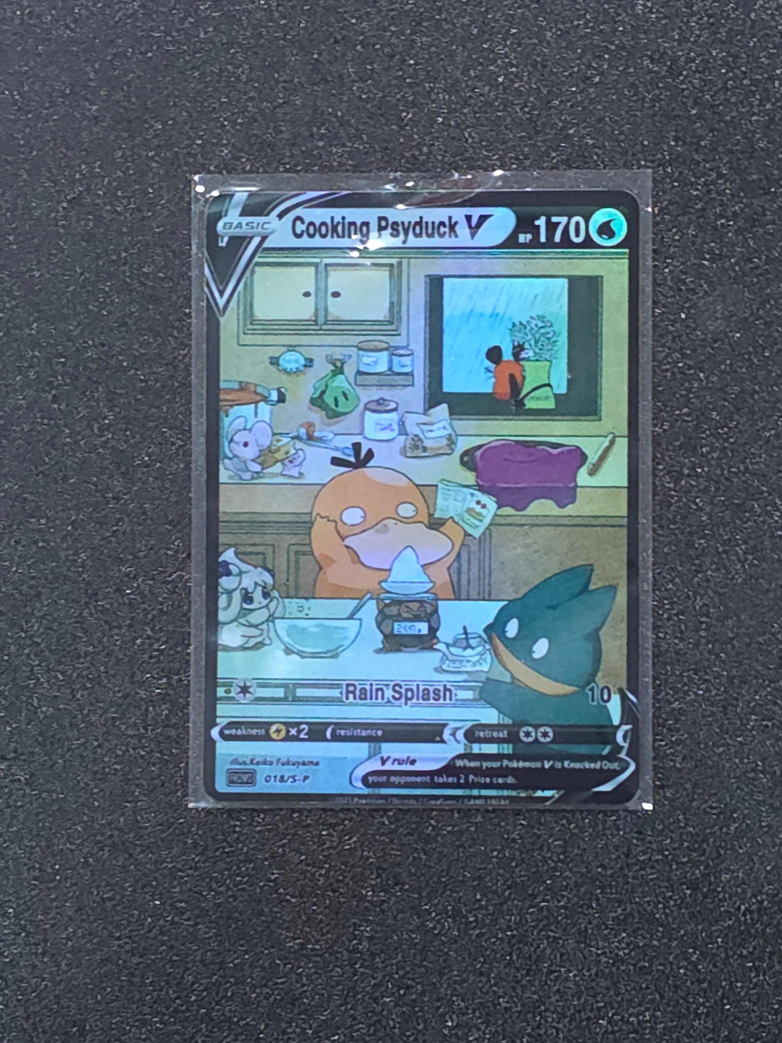 Cooking Psyduck Fan Art Pokemon Card PTL 934