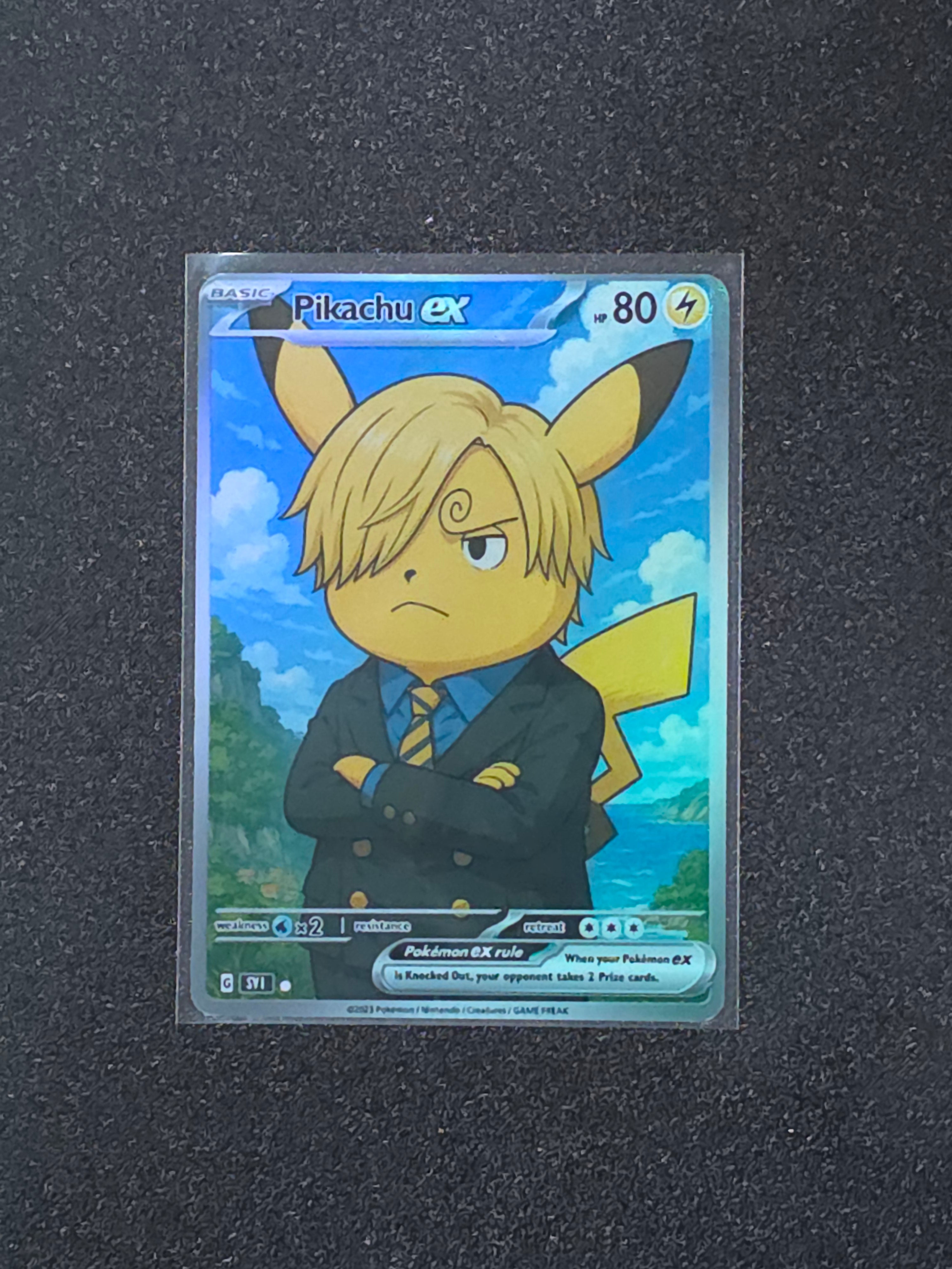 One Piece Pikachu Fan Art Pokemon Card PTL 886