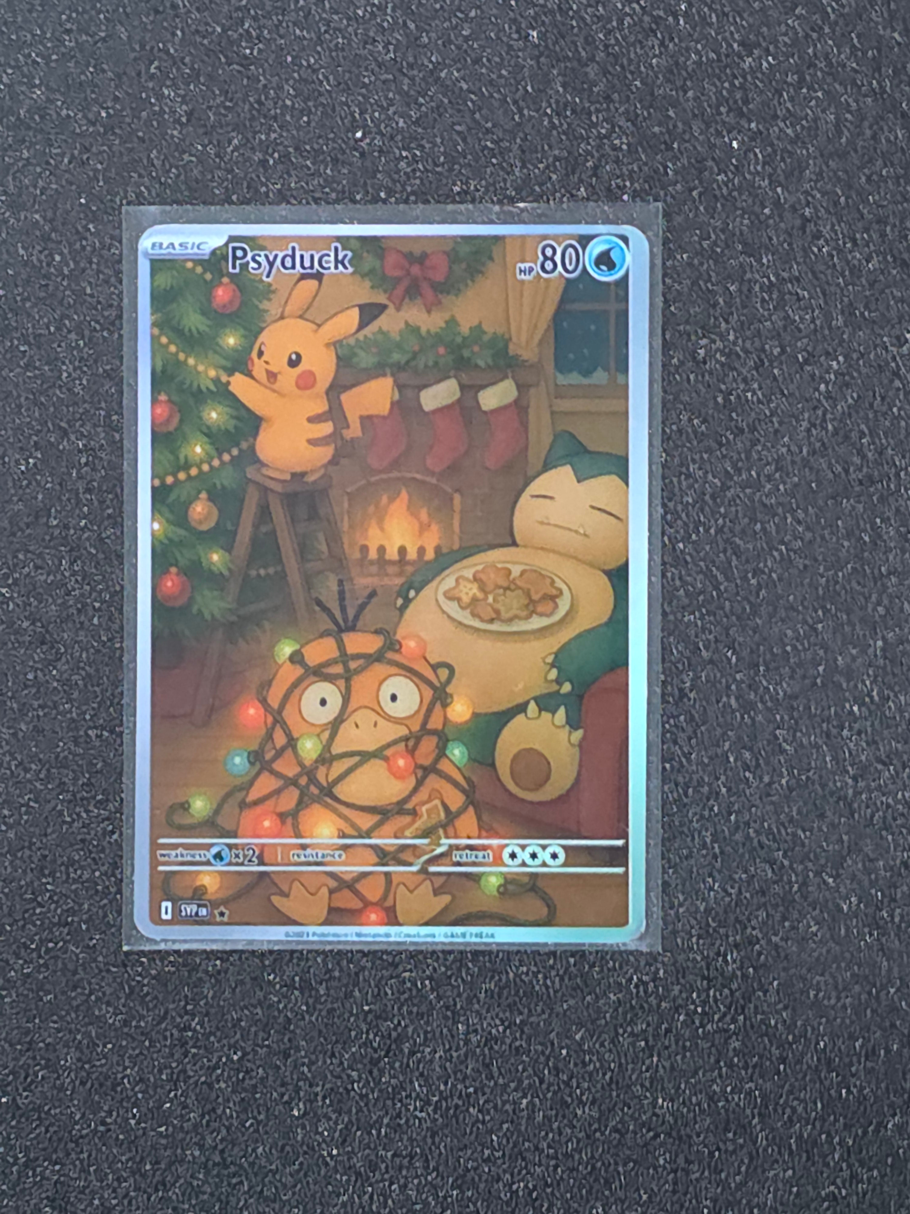 Psyduck Snorlax Pikachu Fan Art Pokemon Card PTL 860
