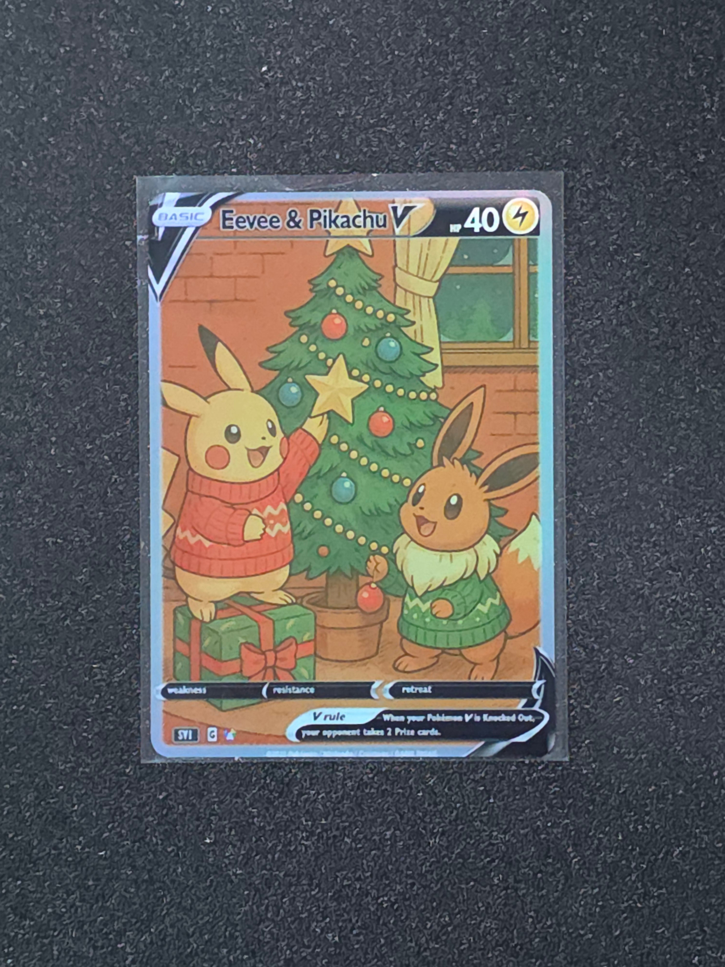 Pikachu Eevee Fan Art Pokemon Card PTL 976