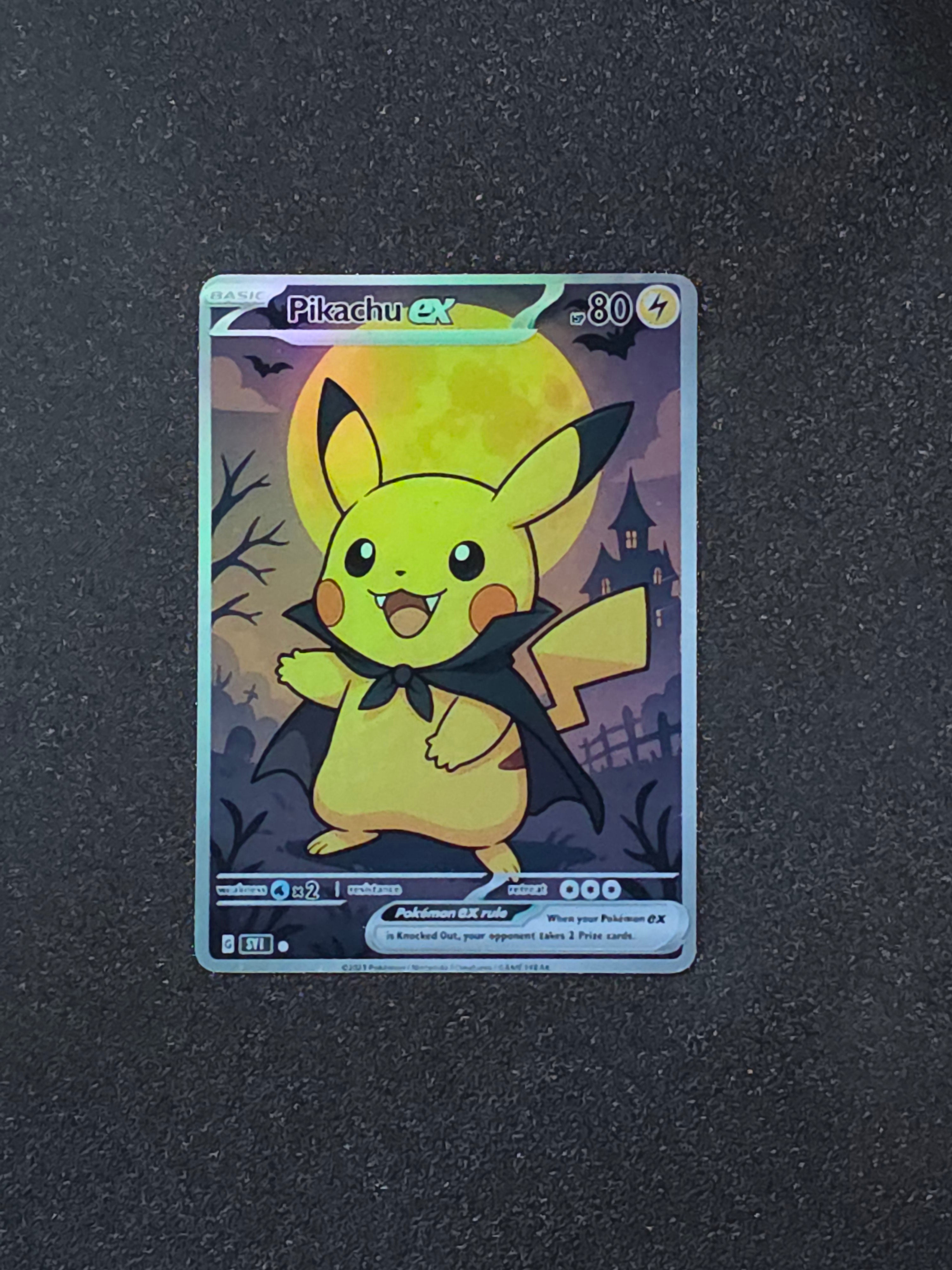 Vampire Pikachu Fan Art Pokemon Card PTL 937