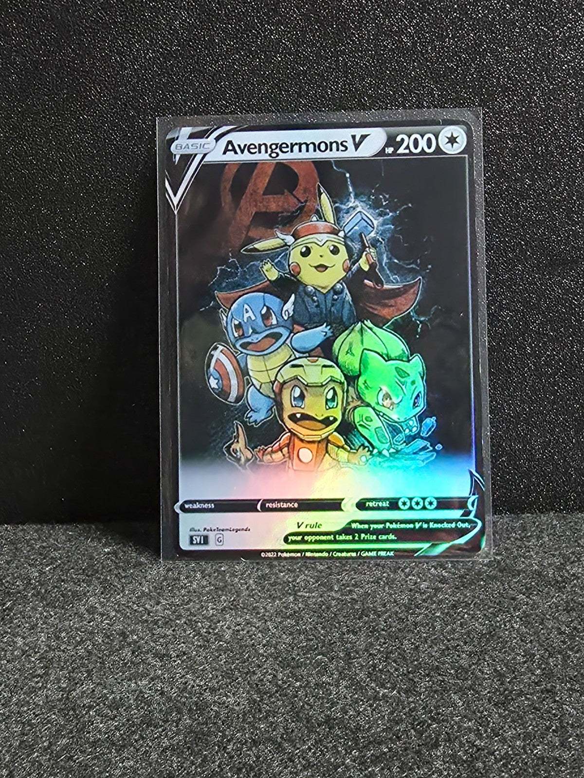 Avengers pikachu bulbasaur charmander squirtle Card PTL 27