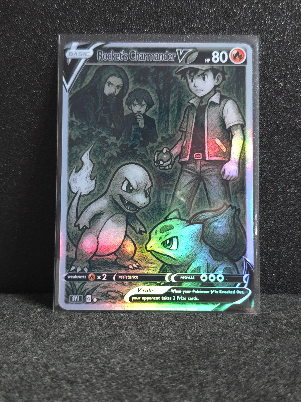 Charmander bulbasaur Red Card *Fan Art** PTL c20